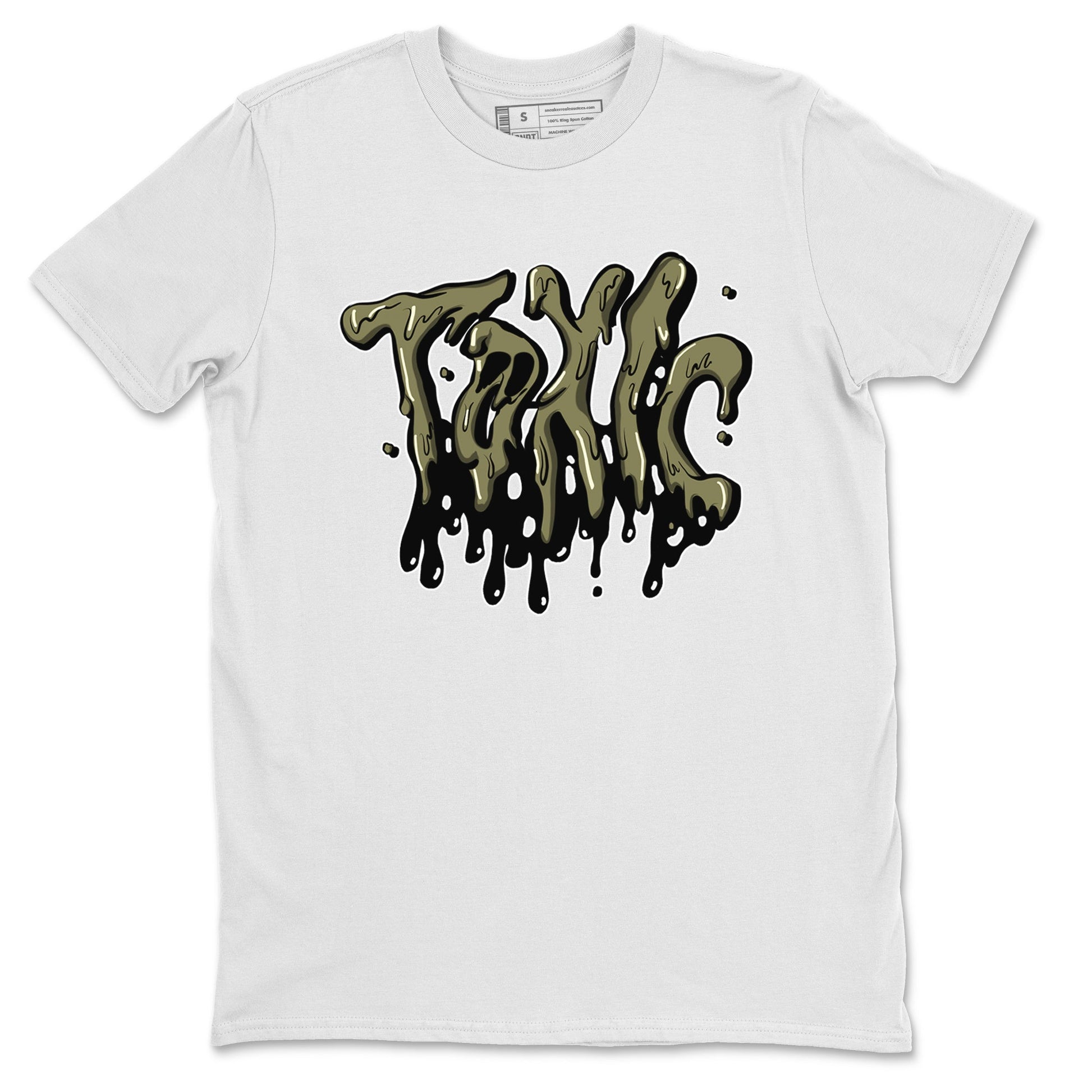 Air Jordan 4 Medium Olive shirt to match jordans Toxic sneaker tees AJ4Medium Olive SNRT Sneaker Release Tees Unisex White 2 T-Shirt