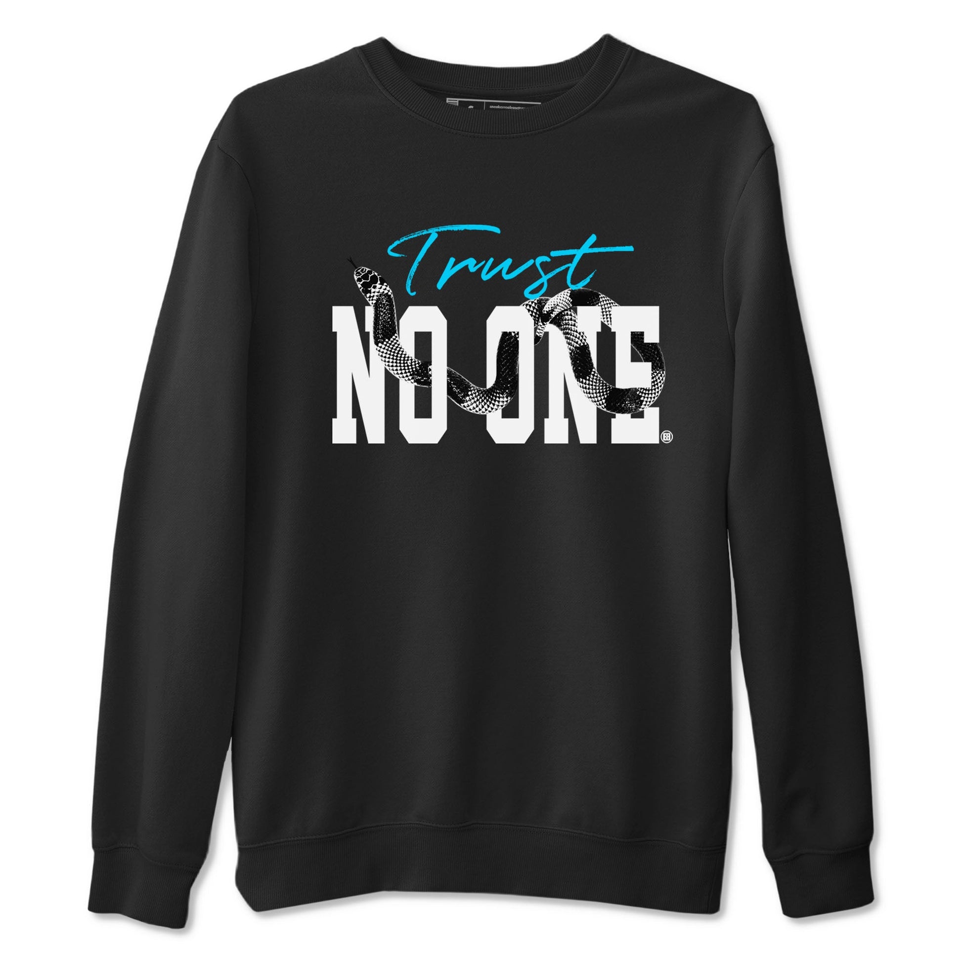 9s Powder Blue shirt to match jordans Trust No One sneaker tees Air Jordan 9 Powder Blue SNRT Sneaker Release Tees unisex cotton Black 2 crew neck shirt