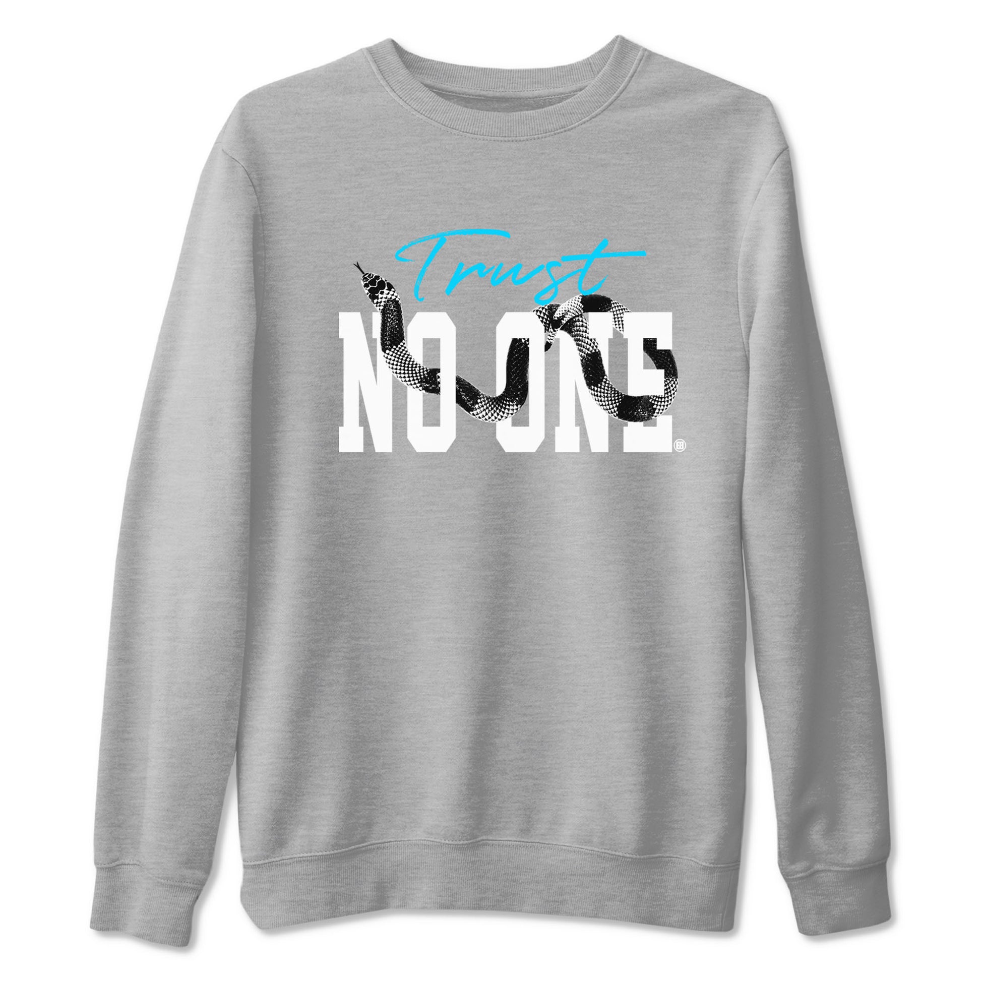 9s Powder Blue shirt to match jordans Trust No One sneaker tees Air Jordan 9 Powder Blue SNRT Sneaker Release Tees unisex cotton Heather Grey 2 crew neck shirt
