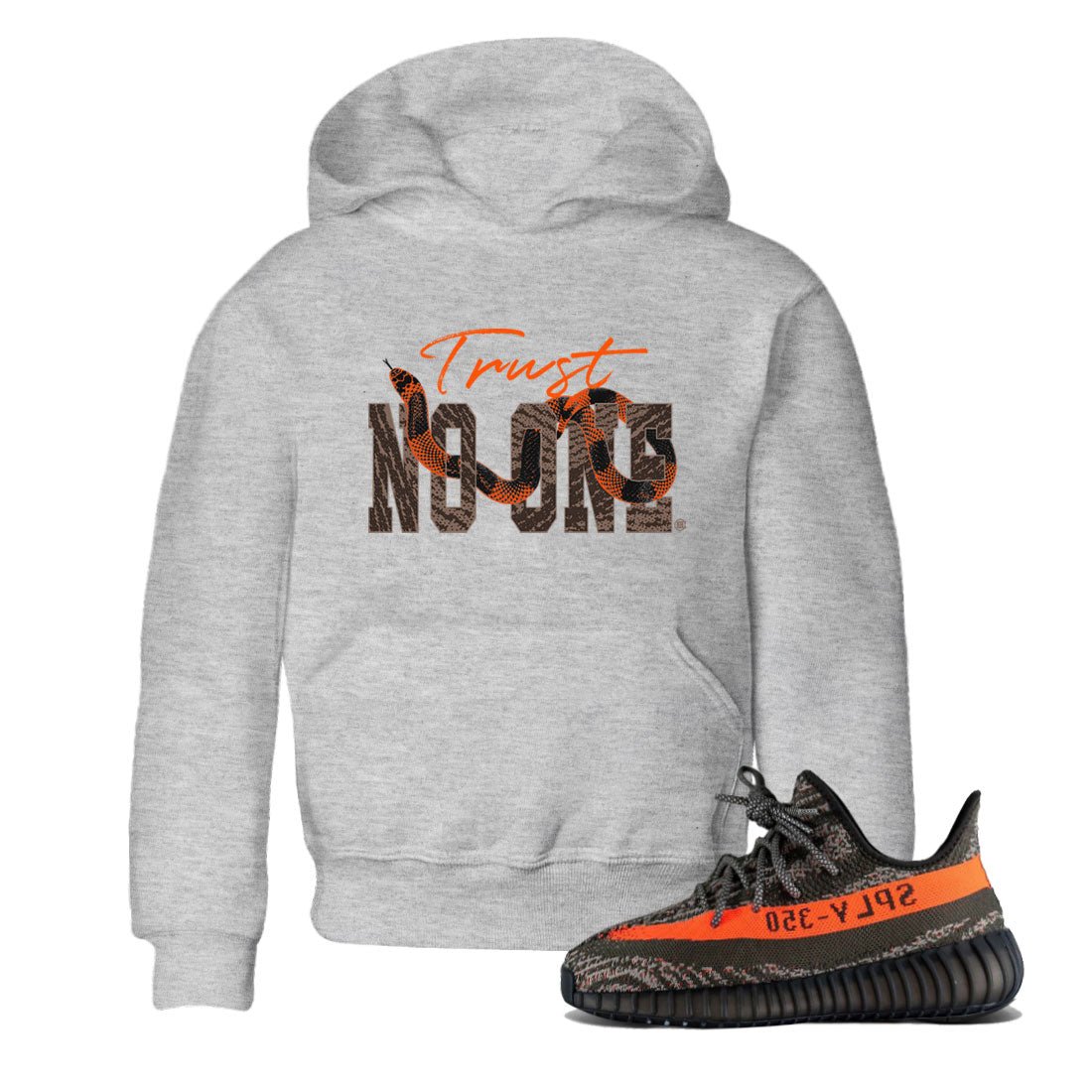 Yeezy Boost 350 Carbon Beluga shirt to match jordans Trust No One sneaker tees Yeezy 350 Carbon Beluga SNRT Sneaker Release Tees Crew Neck T-ShirtBaby Toddler Heather Grey 1 T-Shirt