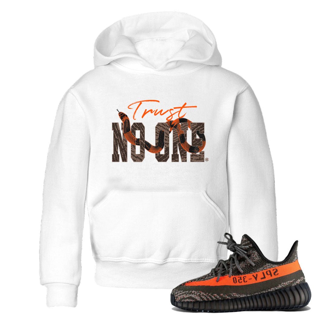 Yeezy Boost 350 Carbon Beluga shirt to match jordans Trust No One sneaker tees Yeezy 350 Carbon Beluga SNRT Sneaker Release Tees Crew Neck T-ShirtBaby Toddler White 1 T-Shirt