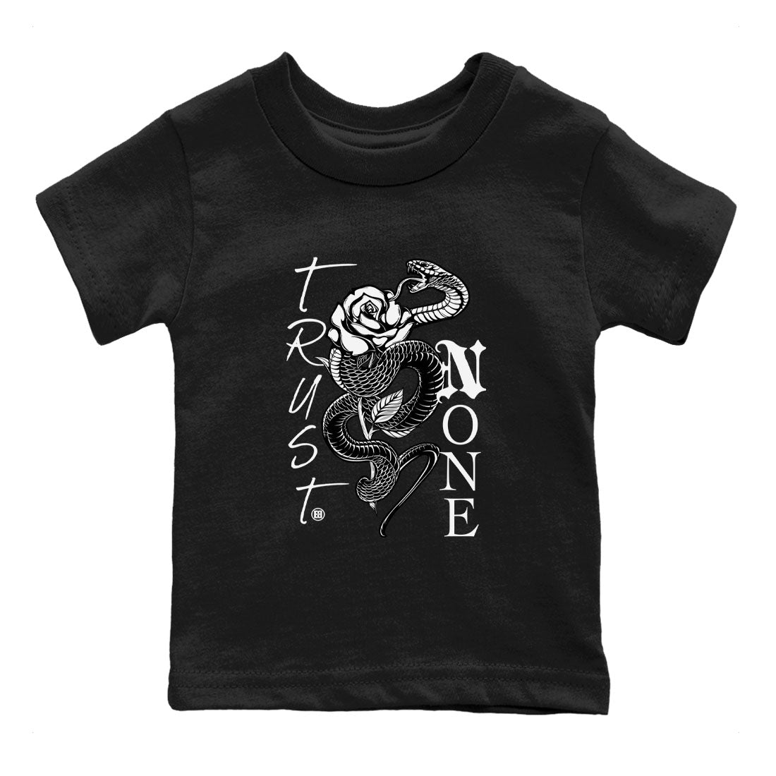 1s Black White shirt to match jordans Trust None sneaker tees Air Jordan 1 Black White SNRT sneaker release tees baby toddler Black 2 cotton Shirt