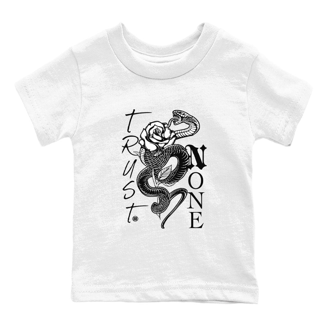 1s Black White shirt to match jordans Trust None sneaker tees Air Jordan 1 Black White SNRT sneaker release tees baby toddler White 2 cotton Shirt