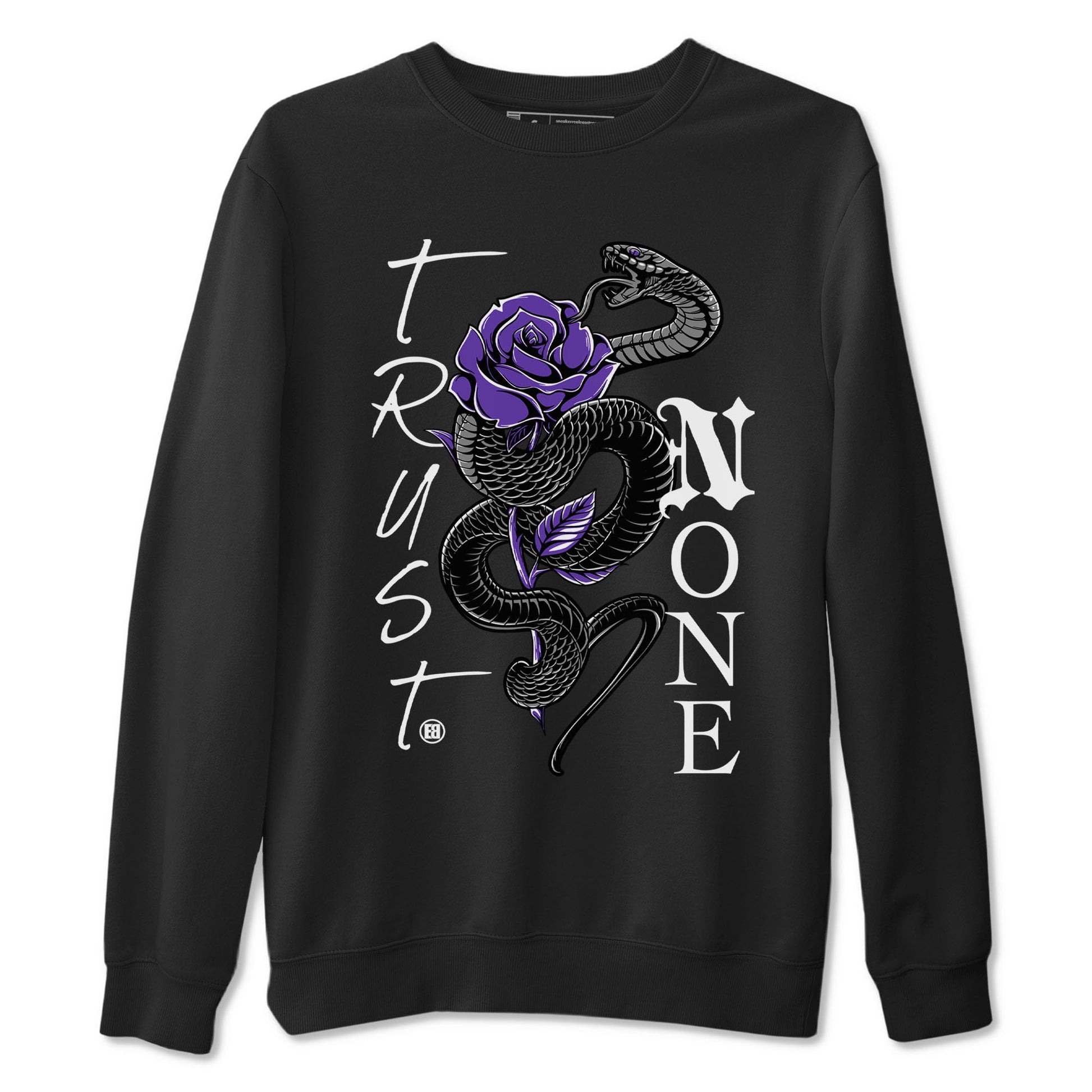 Nike SB Dunk Low Court Purple Shirt To Match Jordans Trust None Streetwear Fashion Dunk Low Court Purple SNRT Sneaker Release Tees unisex cotton Black 2 crew neck shirt