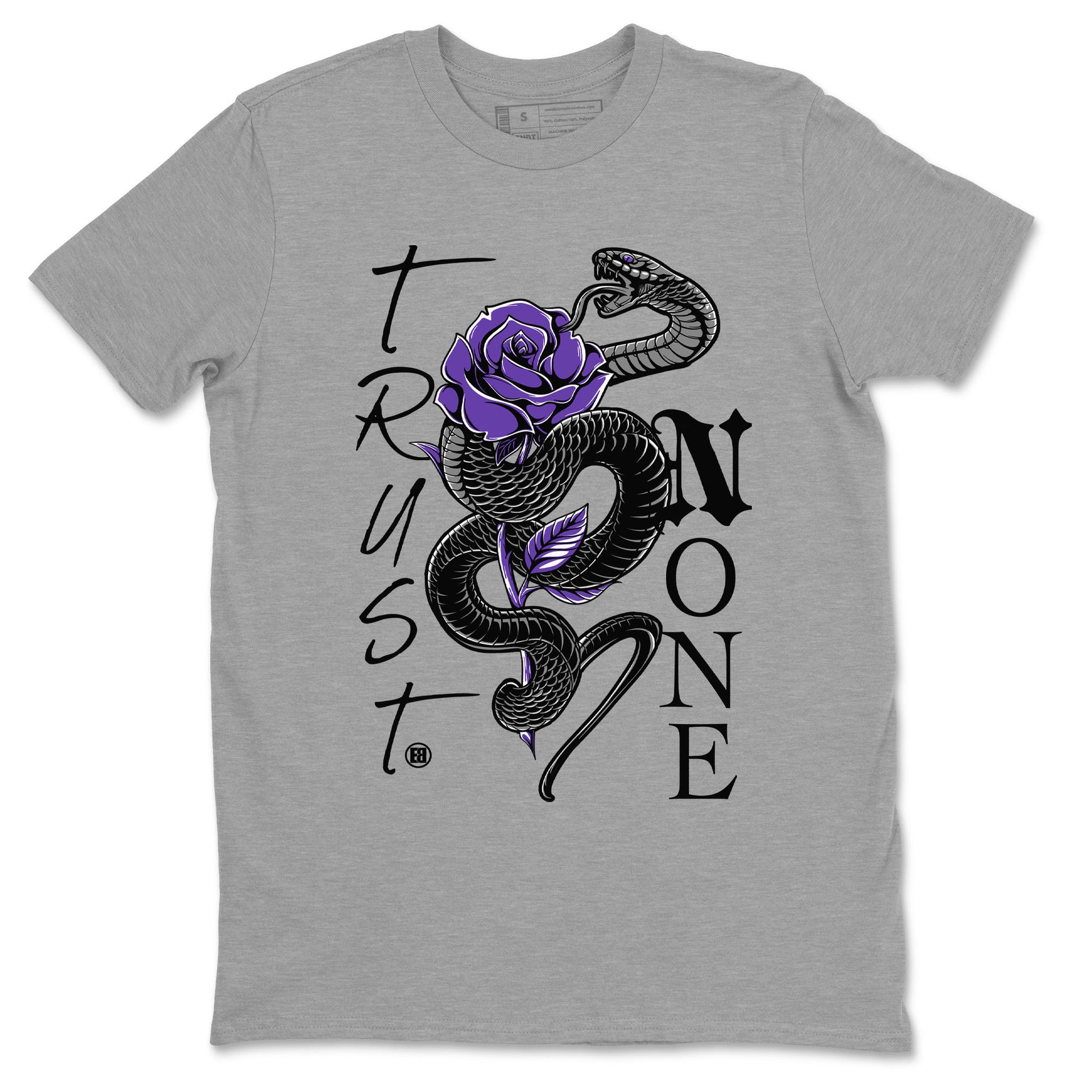 Nike SB Dunk Low Court Purple Shirt To Match Jordans Trust None Streetwear Fashion Dunk Low Court Purple SNRT Sneaker Release Tees unisex cotton Heather Grey 2 crew neck shirt
