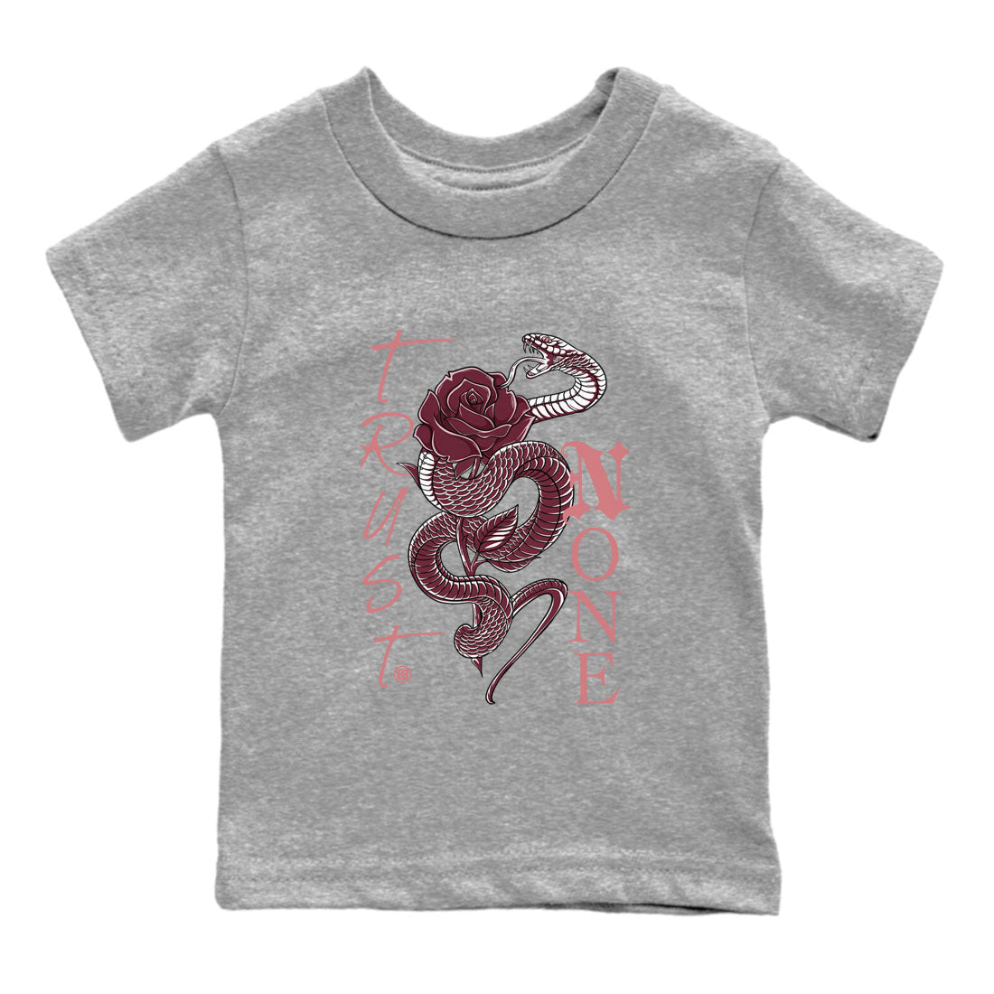 Dunks Valentines Day shirt to match jordans Trust None sneaker tees Dunks Valentine's Day SNRT sneaker release tees baby toddler Heather Grey 2 cotton Shirt