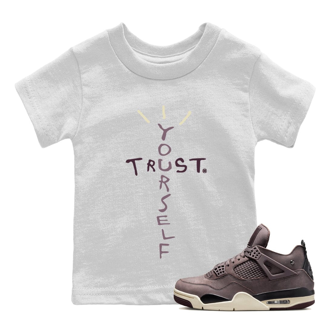 Jordan 4 A Ma Maniere Sneaker Match Tees Trust Yourself Sneaker Tees Jordan 4 A Ma Maniere Sneaker Release Tees Kids Shirts