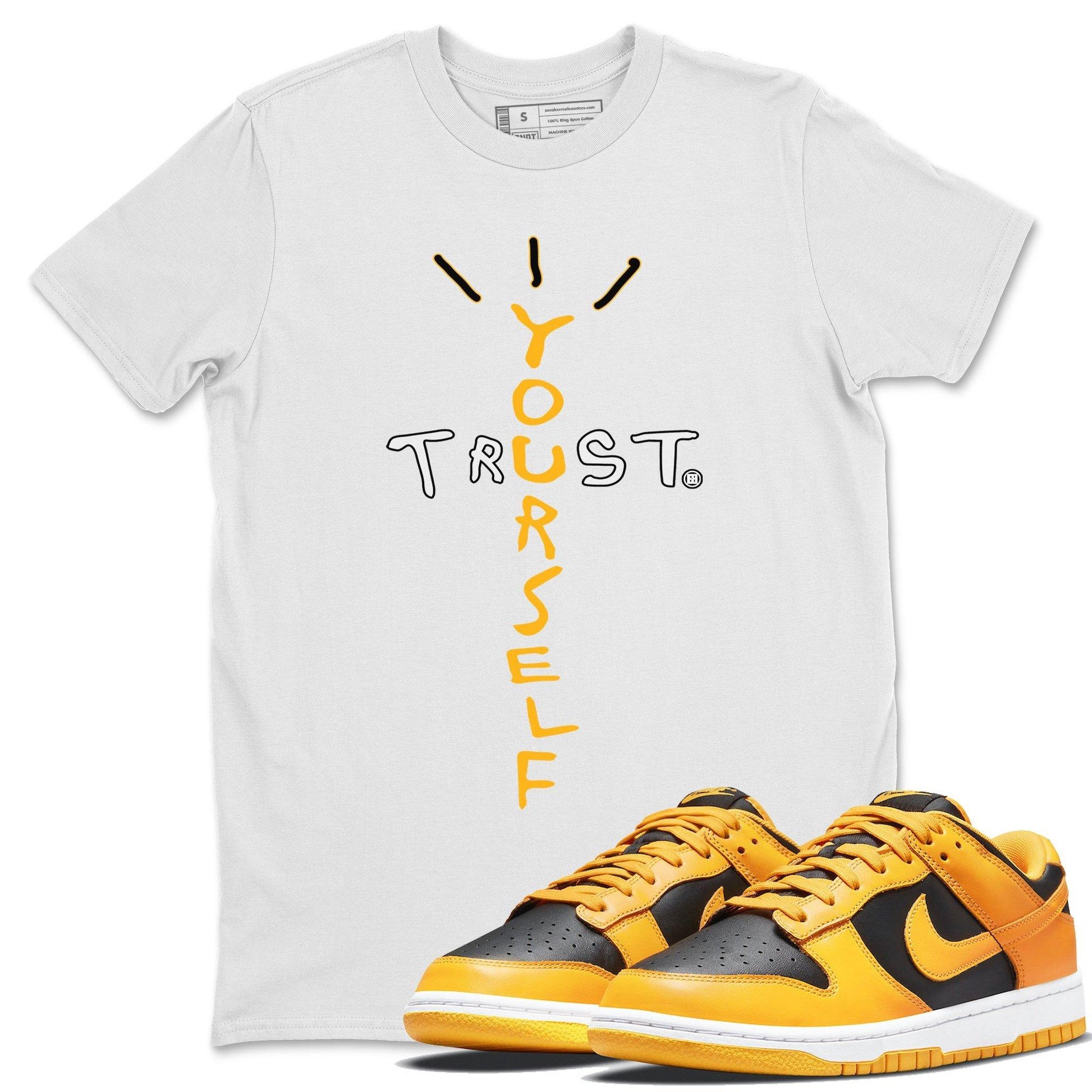 Dunk Championship Goldenrod Sneaker Match Tees Trust Yourself Sneaker Tees Dunk Championship Goldenrod Sneaker Release Tees Unisex Shirts