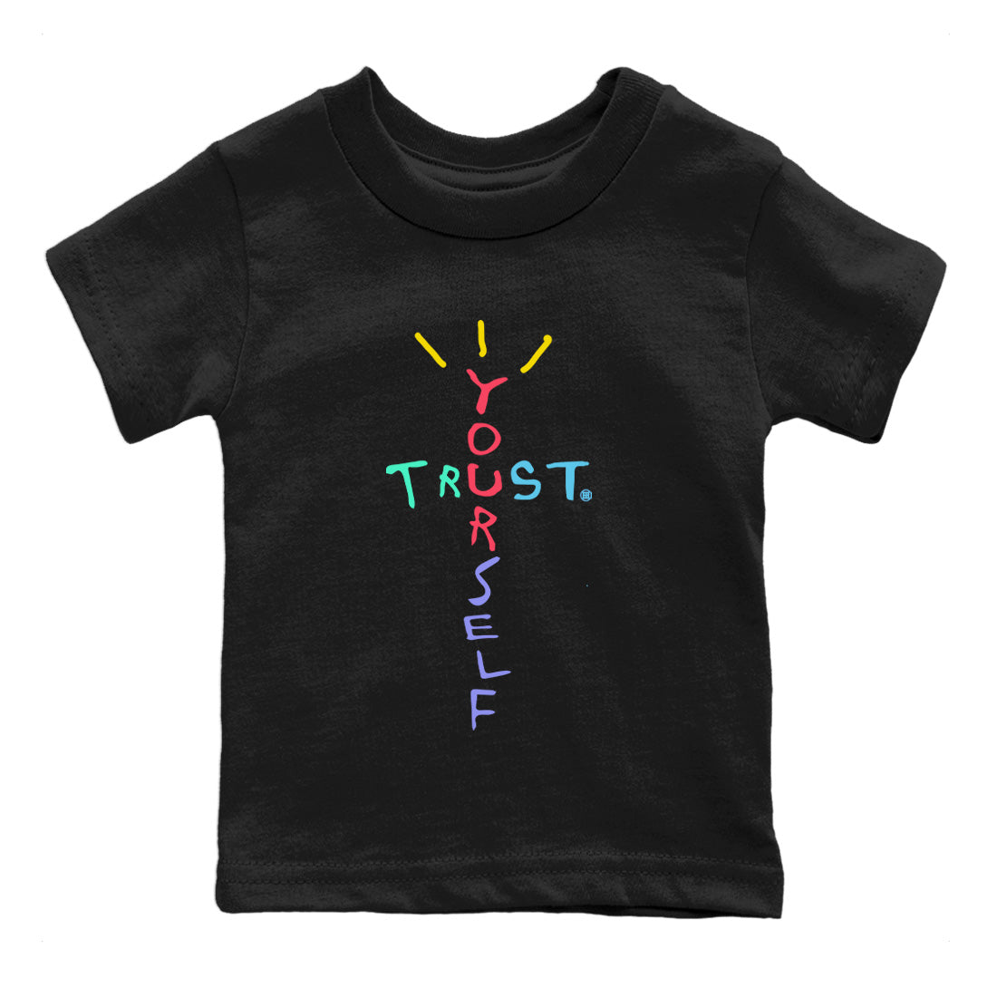 Dunk Easter Candy Trust Yourself Baby and Kids Sneaker Tees Holiday Easter T-Shirt Kids Sneaker Tees Washing and Care Tip