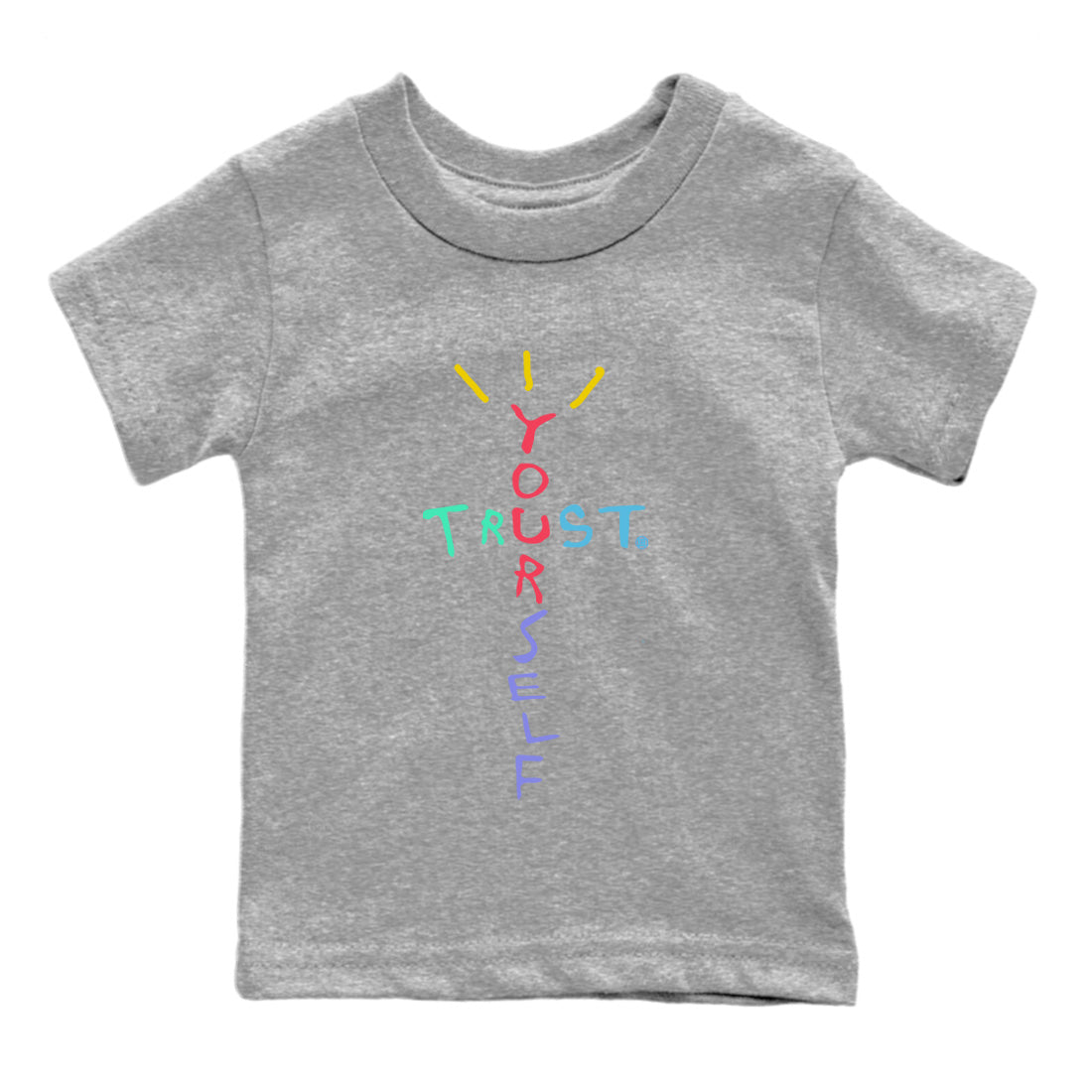 Dunk Easter Candy Sneaker Match Tees Trust Yourself Sneaker Tees Holiday Easter T-Shirt Sneaker Release Tees Kids Shirts Heather Grey 2