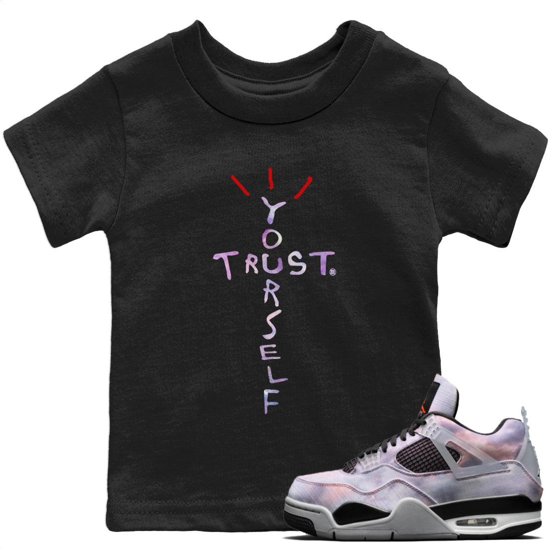 Jordan 4 Zen Master Sneaker Match Tees Trust Yourself Sneaker Tees Jordan 4 Zen Master Sneaker Release Tees Kids Shirts