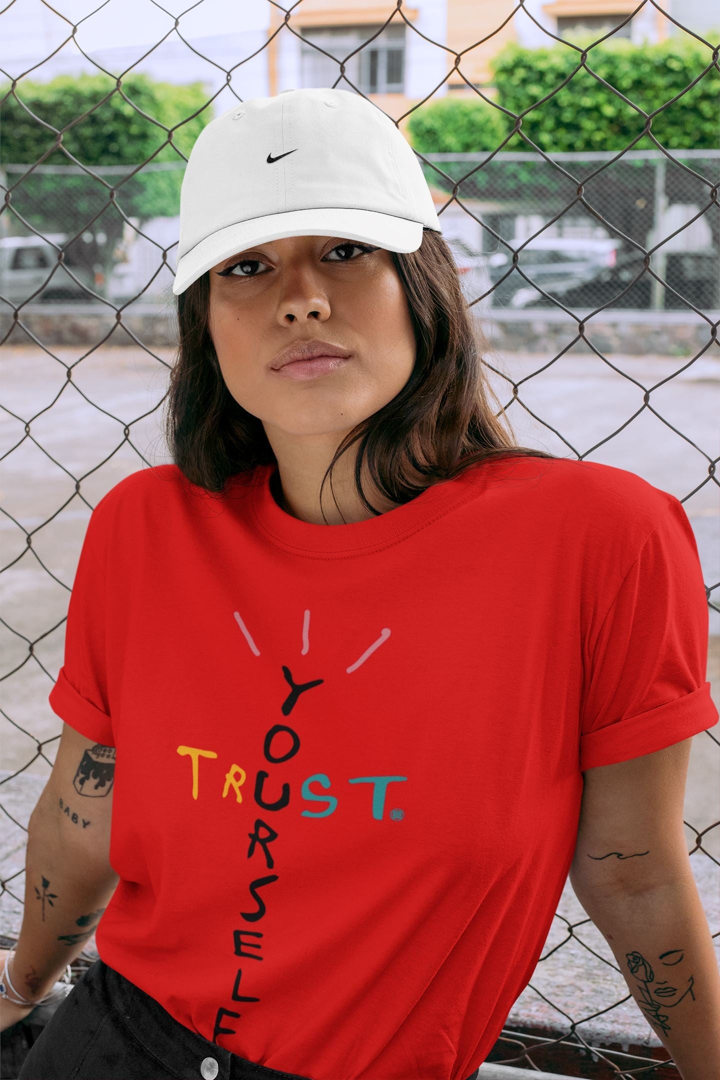 Yeezy 700 Hi-Res Red Sneaker Match Tees Trust Yourself Sneaker Tees Yeezy 700 Hi-Res Red Sneaker Release Tees Unisex Shirts