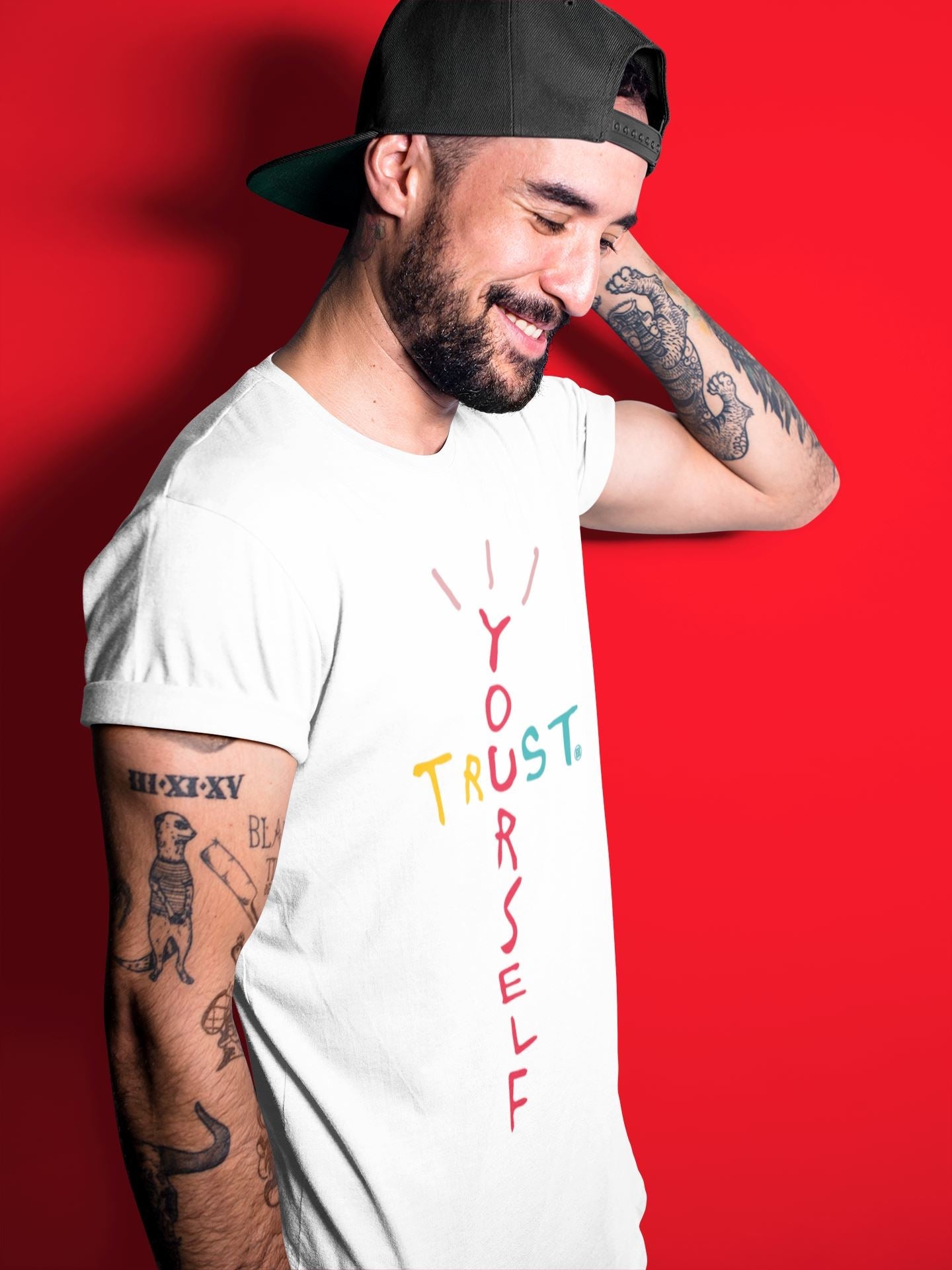 Yeezy 700 Hi-Res Red Sneaker Match Tees Trust Yourself Sneaker Tees Yeezy 700 Hi-Res Red Sneaker Release Tees Unisex Shirts