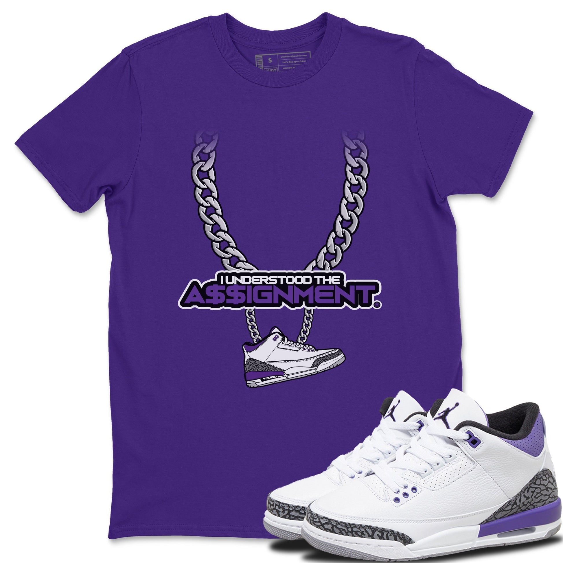 Jordan 3 Dark Iris Sneaker Match Tees Understood Assignment Sneaker Tees Jordan 3 Dark Iris Sneaker Release Tees Unisex Shirts