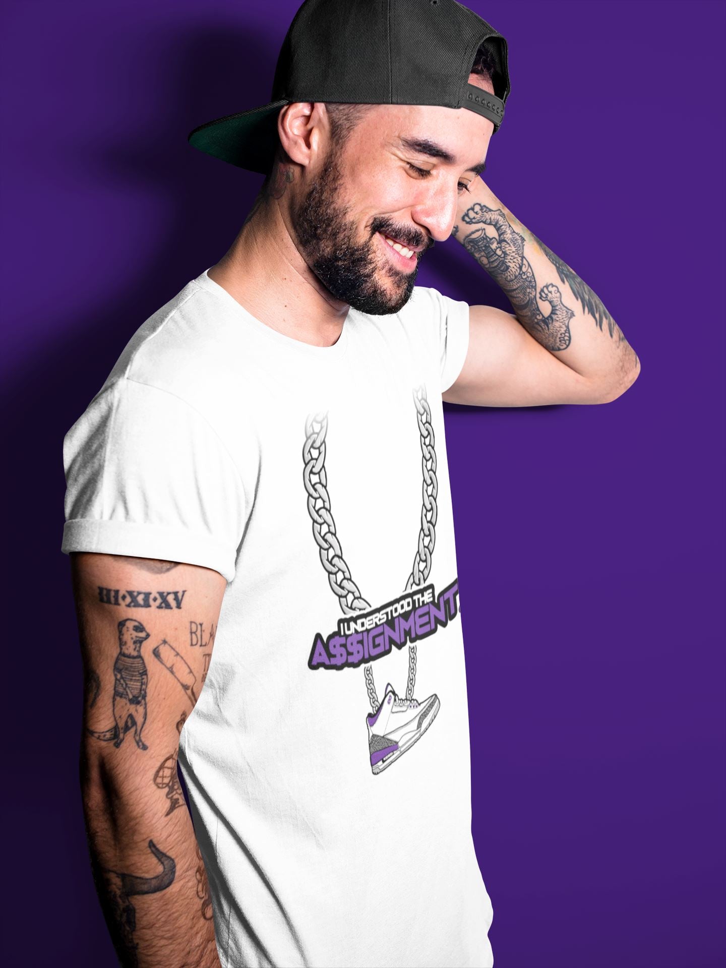 Jordan 3 Dark Iris Sneaker Match Tees Understood Assignment Sneaker Tees Jordan 3 Dark Iris Sneaker Release Tees Unisex Shirts