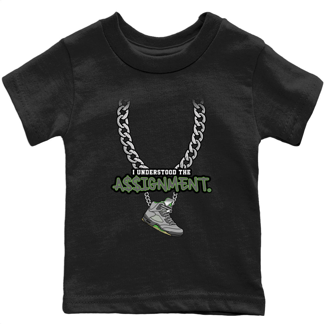 Jordan 5 Green Bean Sneaker Match Tees Understood Assignment Sneaker Tees Jordan 5 Green Bean Sneaker Release Tees Kids Shirts