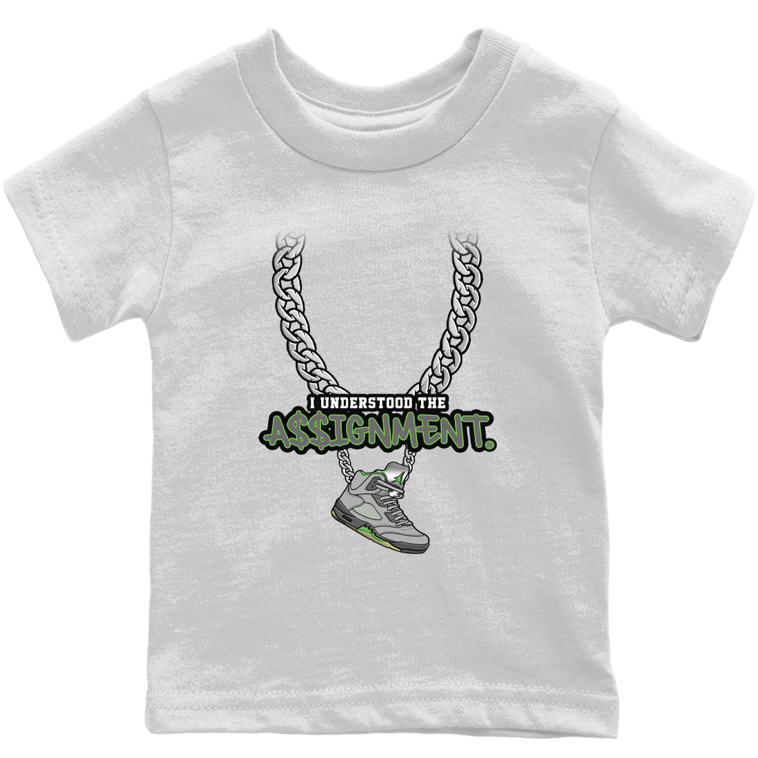 Jordan 5 Green Bean Sneaker Match Tees Understood Assignment Sneaker Tees Jordan 5 Green Bean Sneaker Release Tees Kids Shirts