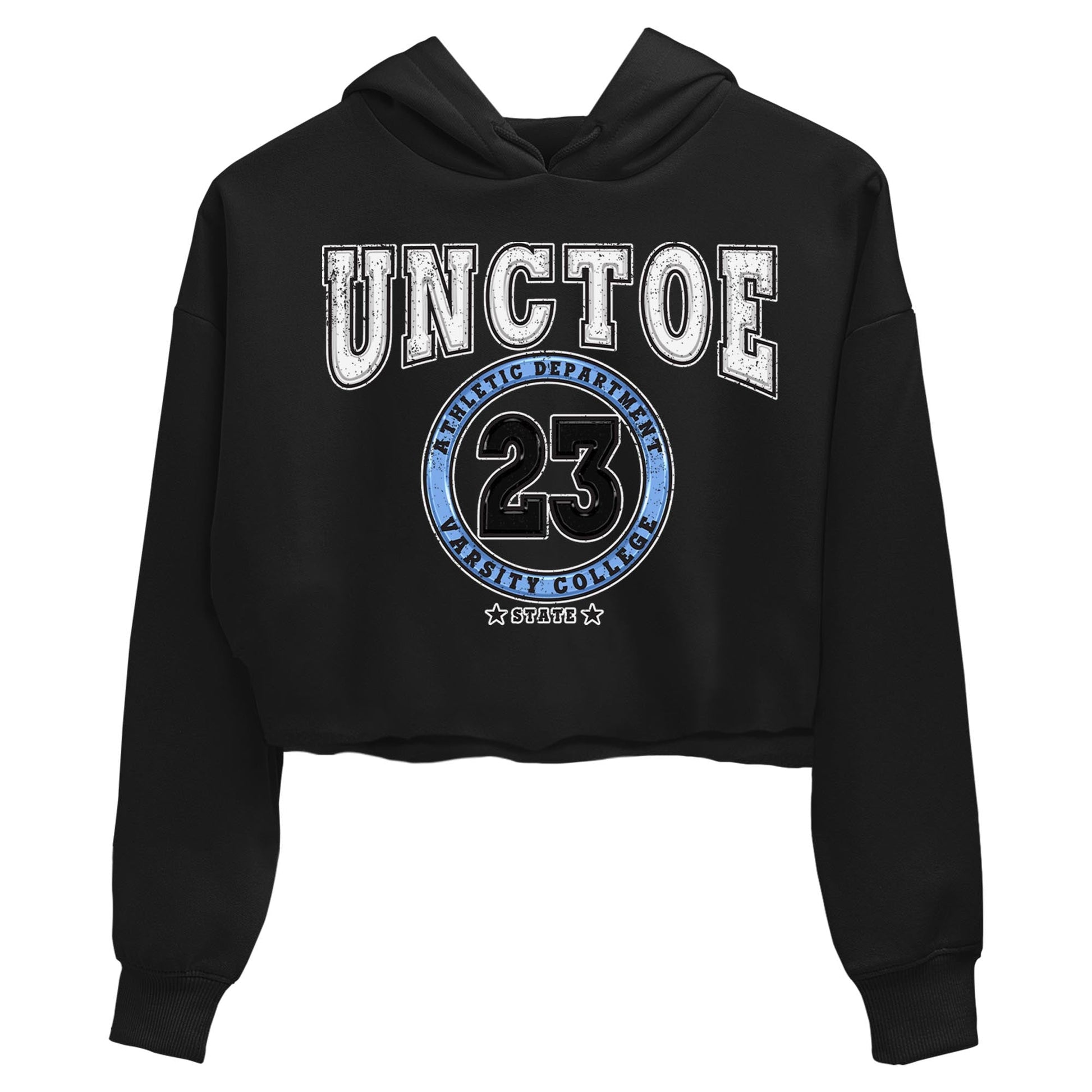 Air Jordan 1 Retro High OG University Blue shirt to match jordans Varsity sneaker tees Air Jordan 1 UNC Toe SNRT Sneaker Release Tees Black 2 Crop T-Shirt