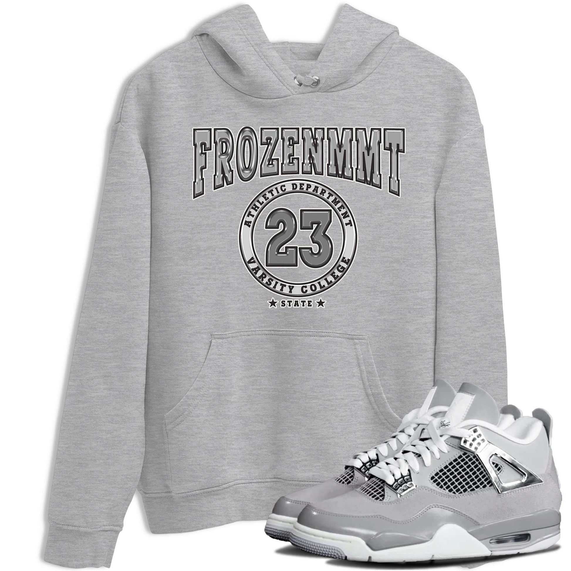 AJ4 Frozen Moments shirt to match jordans Varsity sneaker tees Crew Neck AJ4 Frozen Moments SNRT Sneaker Release Tees Unisex Casual Shirts Heather Grey 1 T-Shirt
