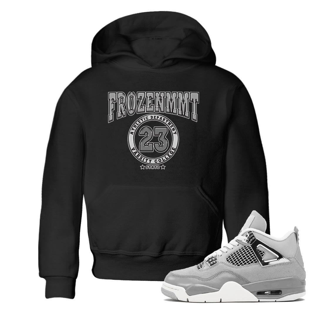 AJ4 Frozen Moments shirt to match jordans Varsity sneaker tees Crew Neck AJ4 Frozen Moments SNRT Sneaker Release Tees Baby Toddler Black 1 T-Shirt