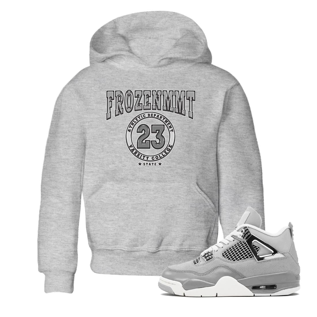 AJ4 Frozen Moments shirt to match jordans Varsity sneaker tees Crew Neck AJ4 Frozen Moments SNRT Sneaker Release Tees Baby Toddler Heather Grey 1 T-Shirt