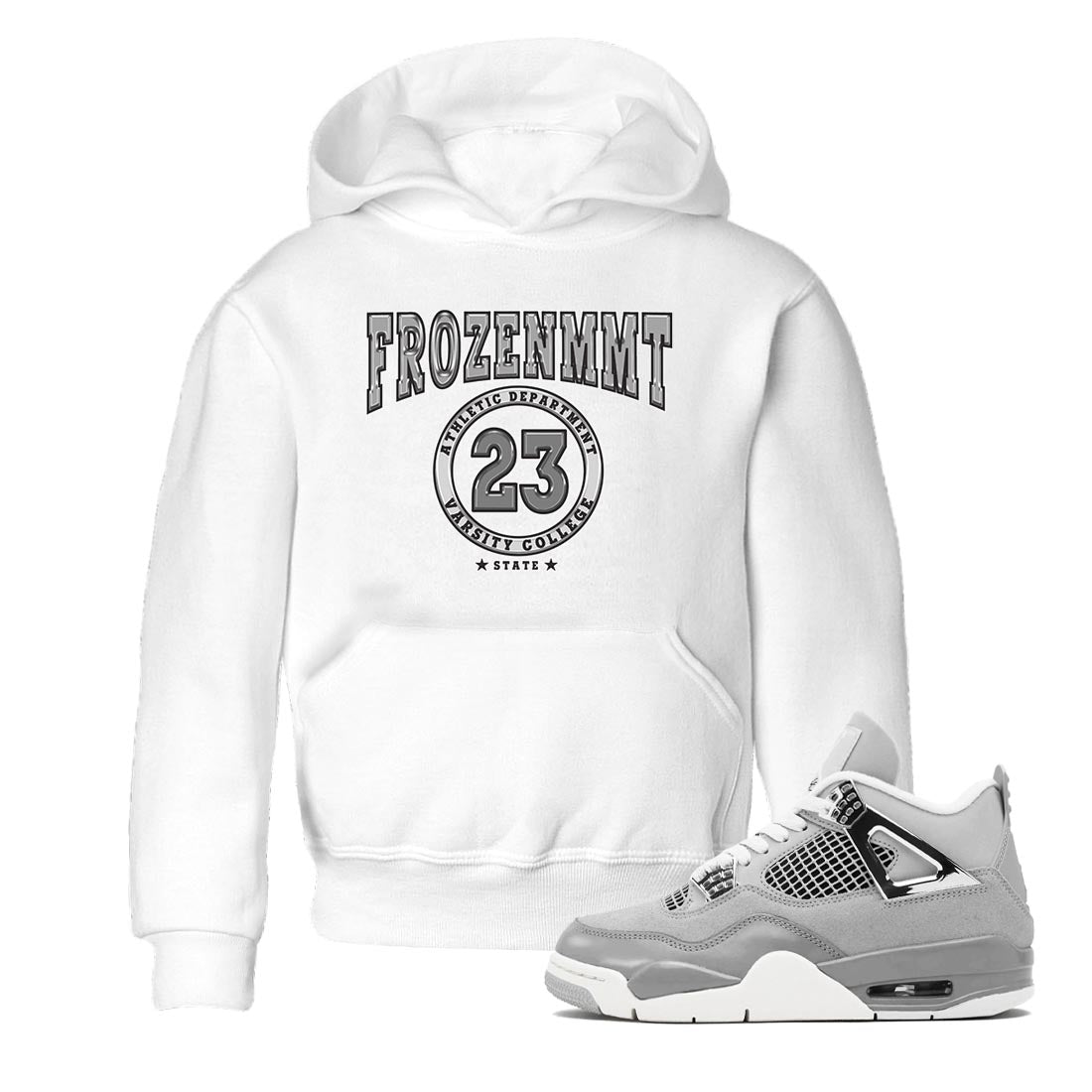 AJ4 Frozen Moments shirt to match jordans Varsity sneaker tees Crew Neck AJ4 Frozen Moments SNRT Sneaker Release Tees Baby Toddler White 1 T-Shirt