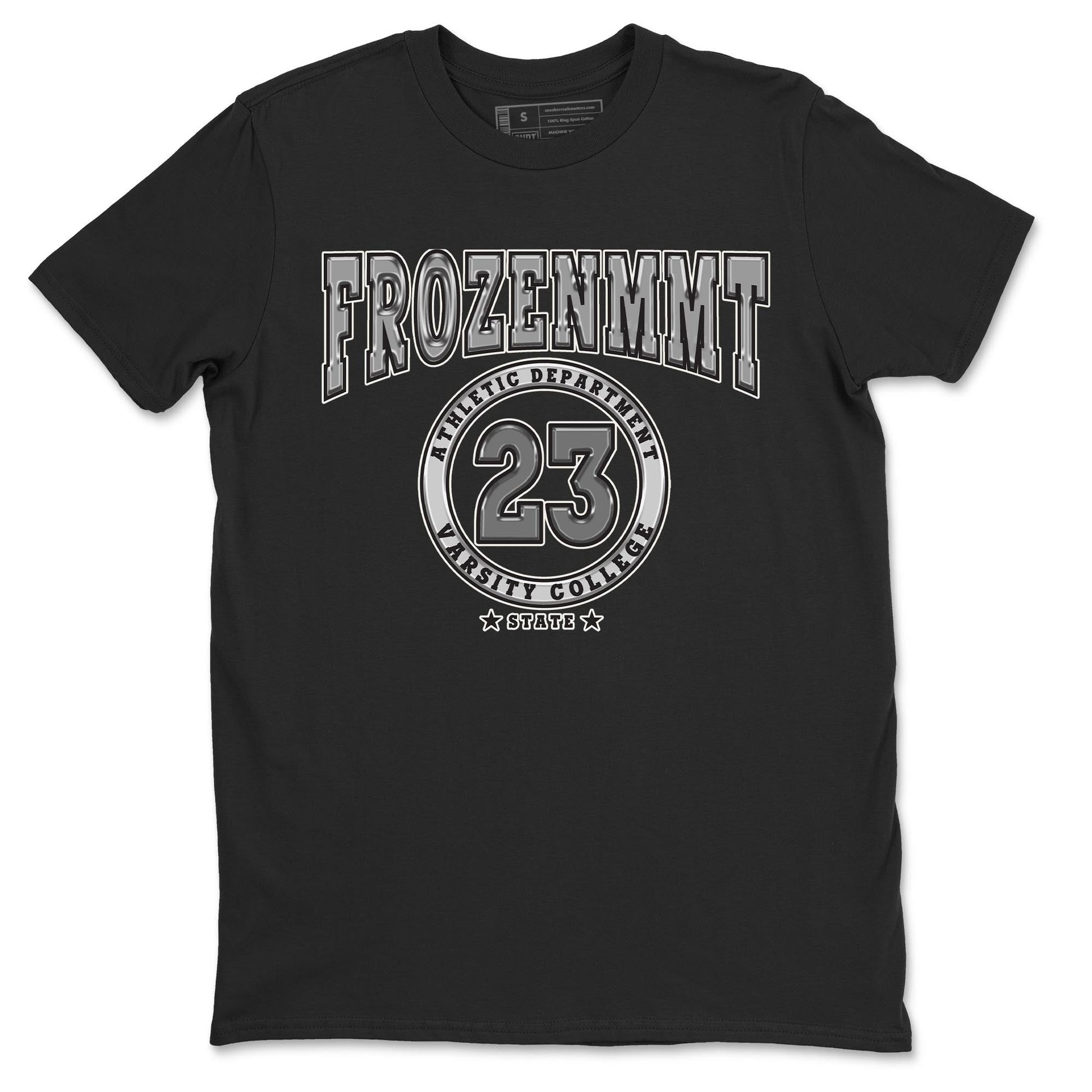AJ4 Frozen Moments shirt to match jordans Varsity sneaker tees Crew Neck AJ4 Frozen Moments SNRT Sneaker Release Tees Unisex Casual Shirts Black 2 T-Shirt