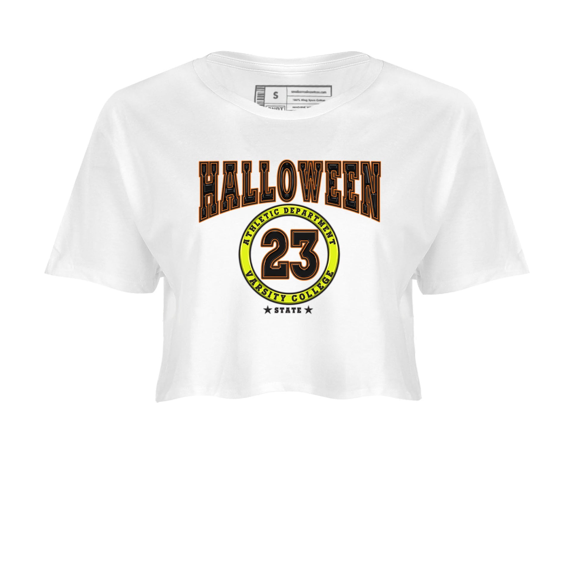 Nike Dunk Mid Premium shirt to match jordans Varsity sneaker tees Nike Dunk Mid Halloween SNRT Sneaker Tees Sneaker Matching Clothing Brand White 2 Crop T-Shirt