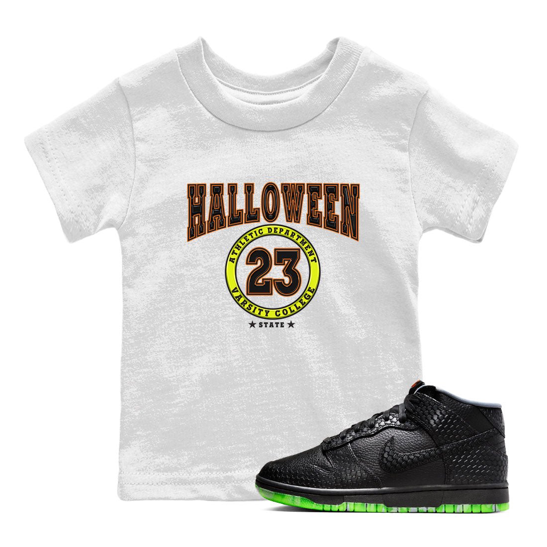 Nike Dunk Mid Premium shirt to match jordans Varsity sneaker tees Nike Dunk Mid Halloween SNRT Sneaker Tees Sneaker Matching Clothing Brand Baby Toddler White 1 T-Shirt