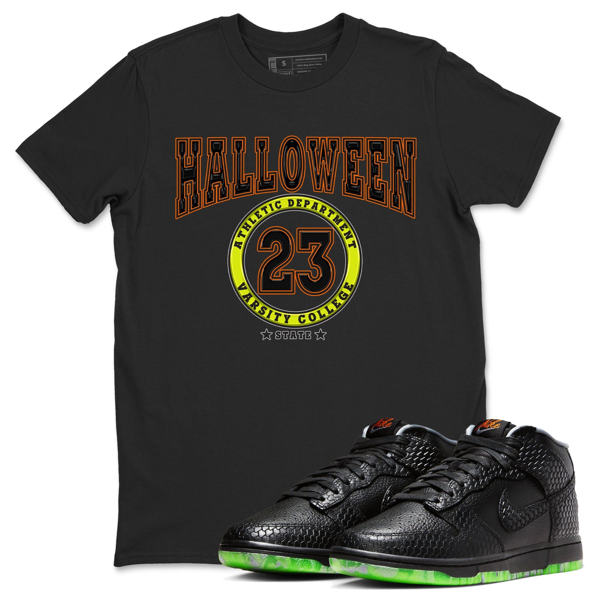 Nike Dunk Mid Premium shirt to match jordans Varsity sneaker tees Nike Dunk Mid Halloween SNRT Sneaker Tees Sneaker Matching Clothing Brand Unisex Sneaker Tee Black 1 T-Shirt
