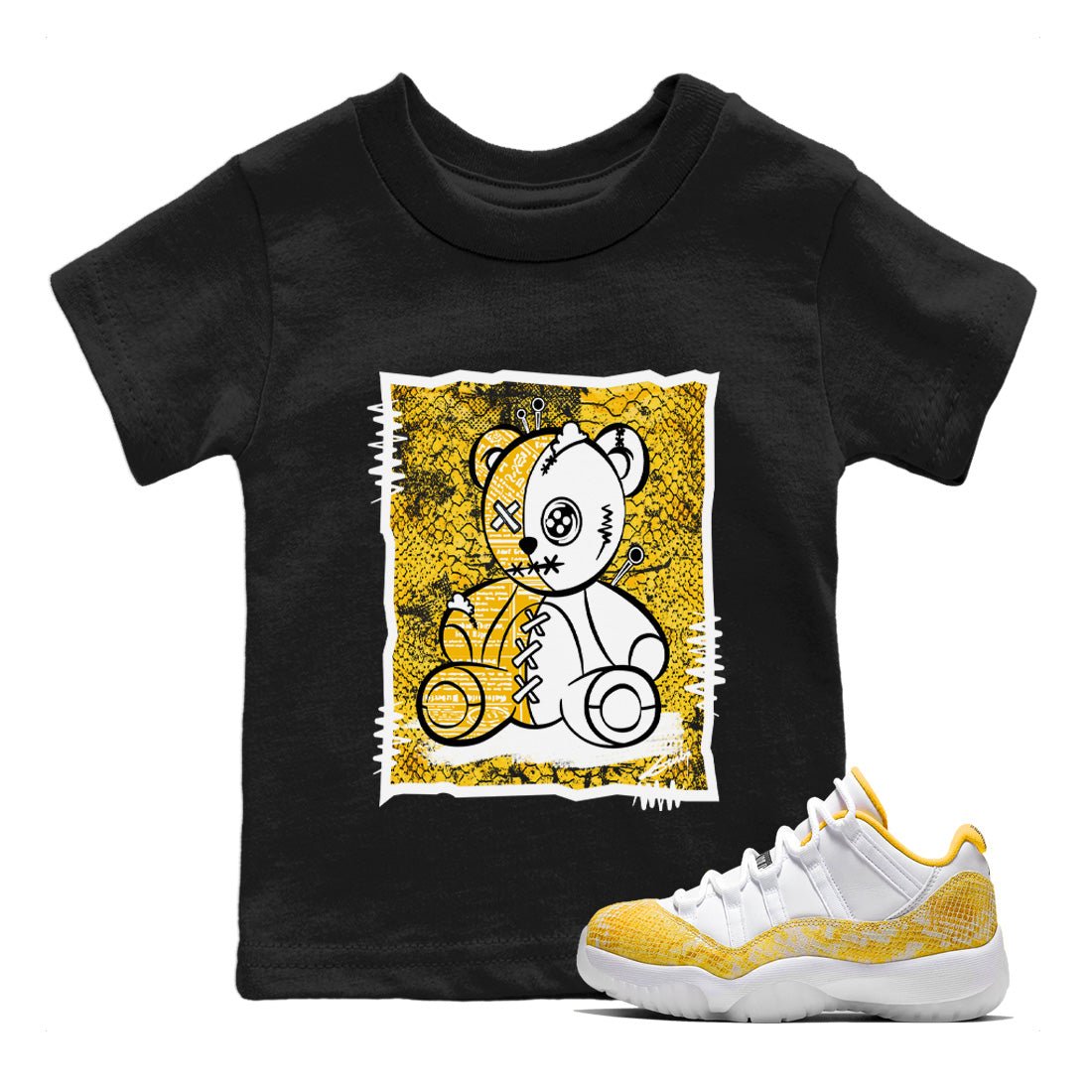 Jordan 11 Yellow Python Sneaker Match Tees Vintage Bear Sneaker Tees Jordan 11 Yellow Python Sneaker Release Tees Kids Shirts