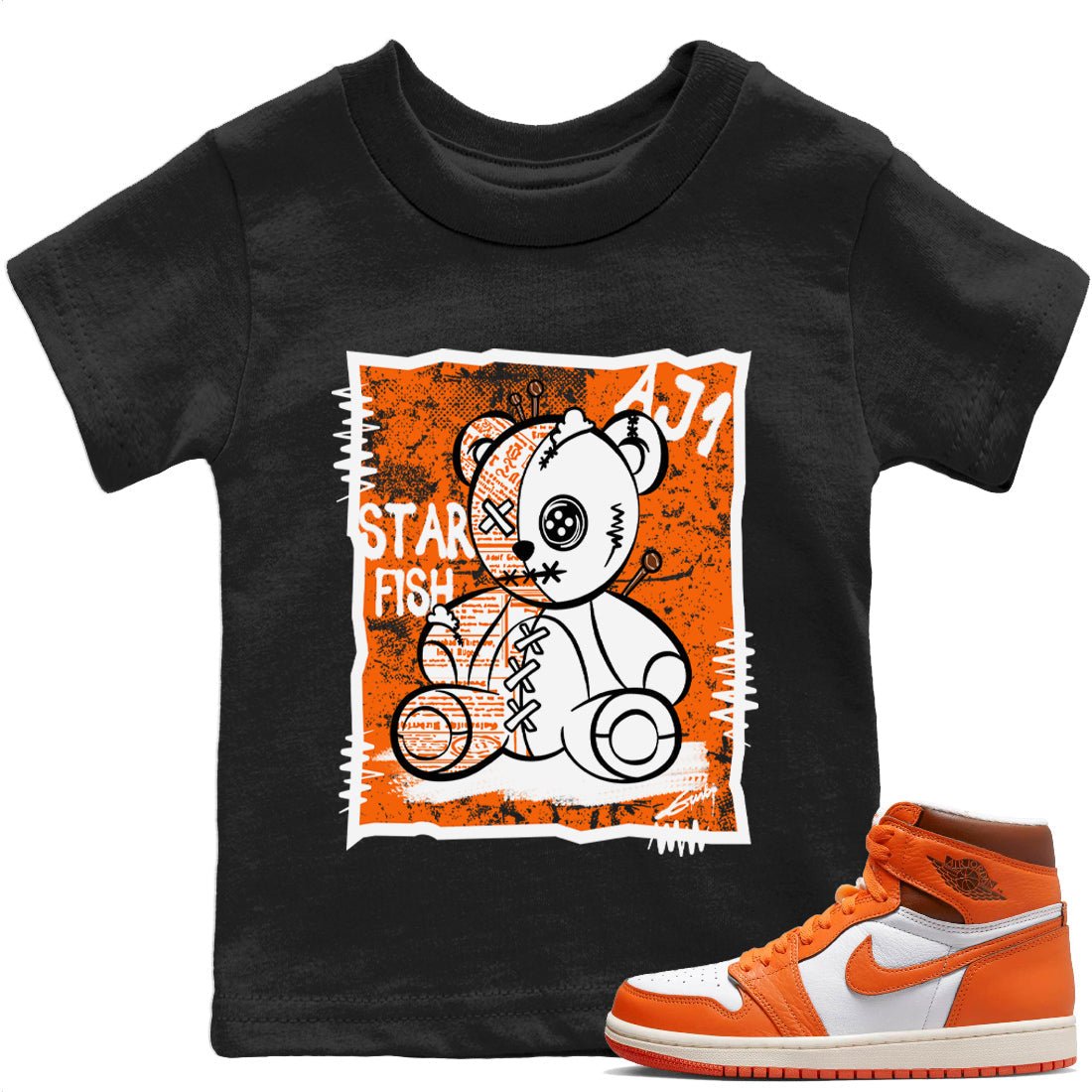 Jordan 1 Starfish Sneaker Match Tees Vintage Bear Sneaker Tees Jordan 1 Starfish Sneaker Release Tees Kids Shirts