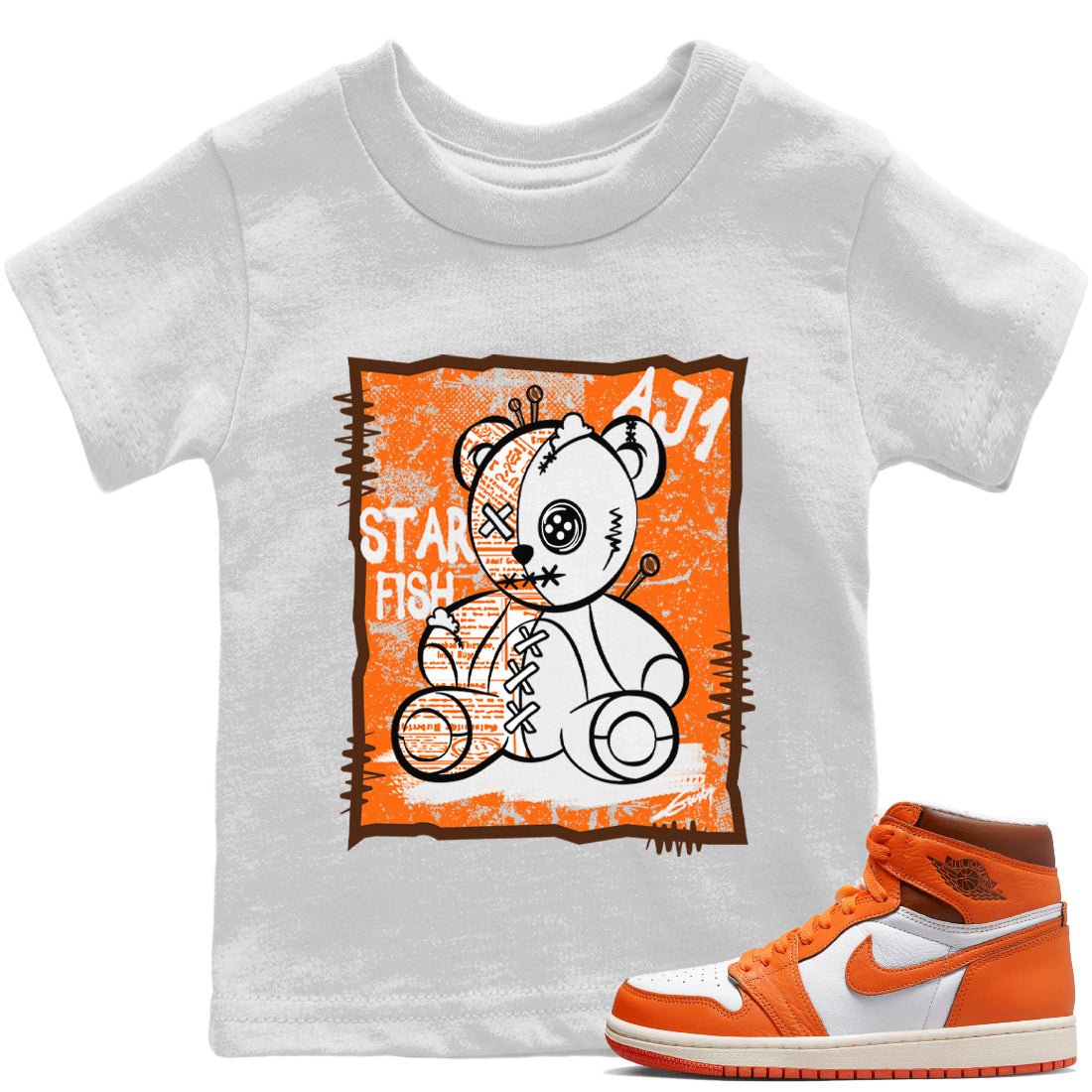 Jordan 1 Starfish Sneaker Match Tees Vintage Bear Sneaker Tees Jordan 1 Starfish Sneaker Release Tees Kids Shirts