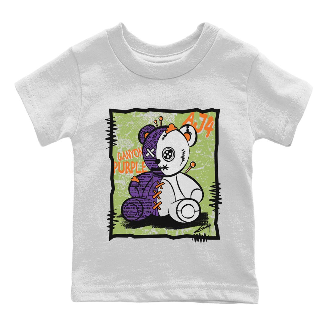 Jordan 4 Canyon Purple Sneaker Match Tees Vintage Bear Sneaker Tees Jordan 4 Canyon Purple Sneaker Release Tees Kids Shirts