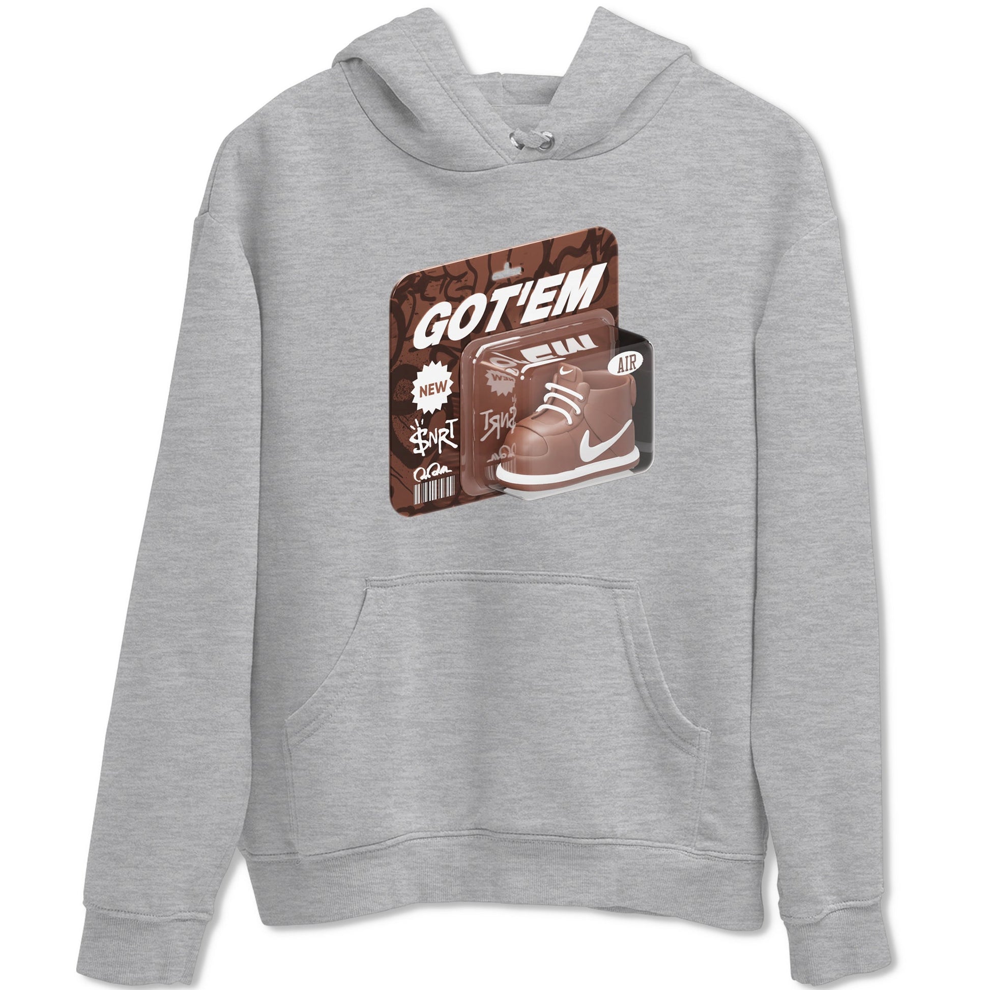 Air Force Low Chocolate shirt to match jordans Vintage Toy Packaging sneaker tees chocolate Nike Air Force Low Chocolate SNRT Sneaker Release Tees Unisex Heather Grey 2 T-Shirt