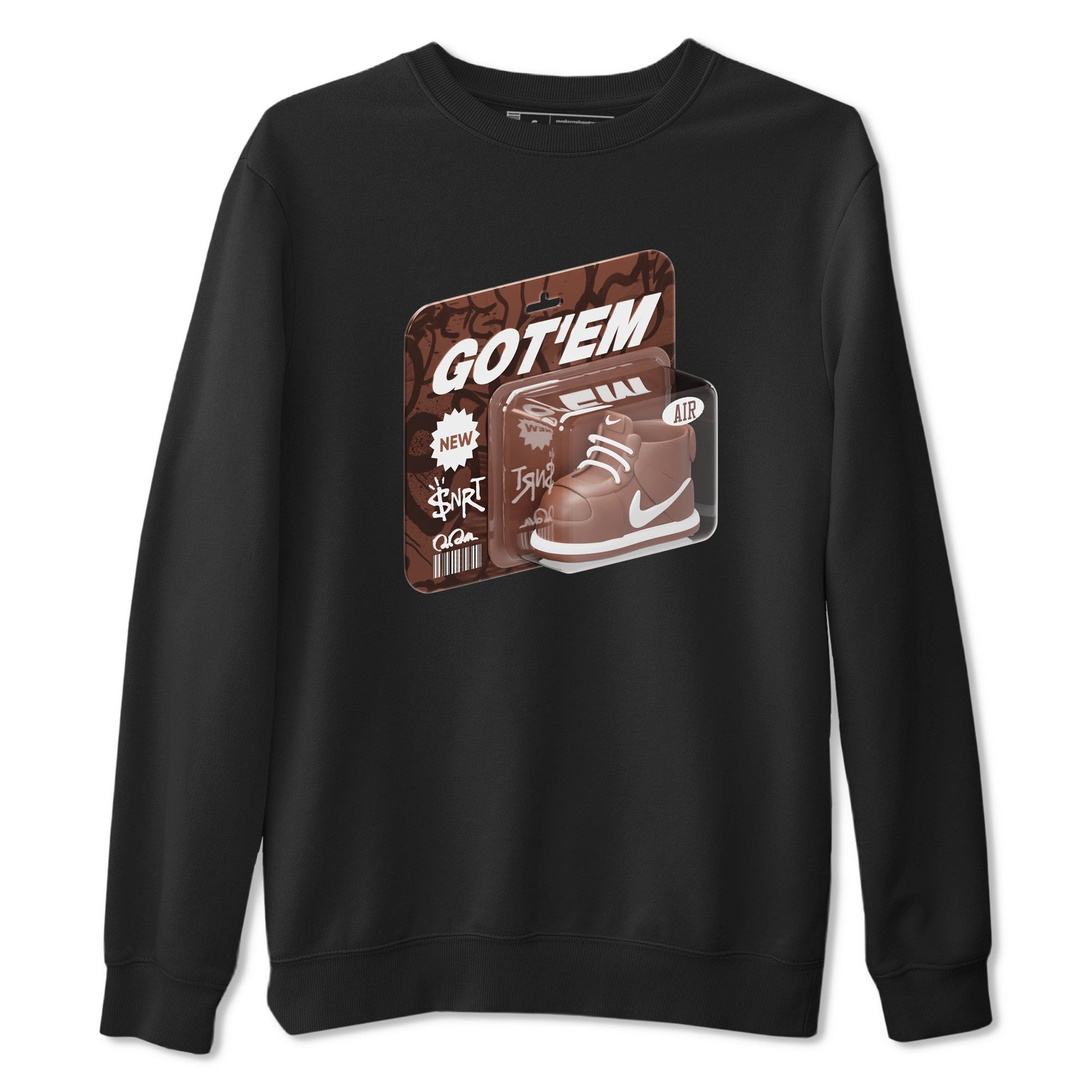 Air Force Low Chocolate shirt to match jordans Vintage Toy Packaging sneaker tees chocolate Nike Air Force Low Chocolate SNRT Sneaker Release Tees Unisex Black 2 T-Shirt