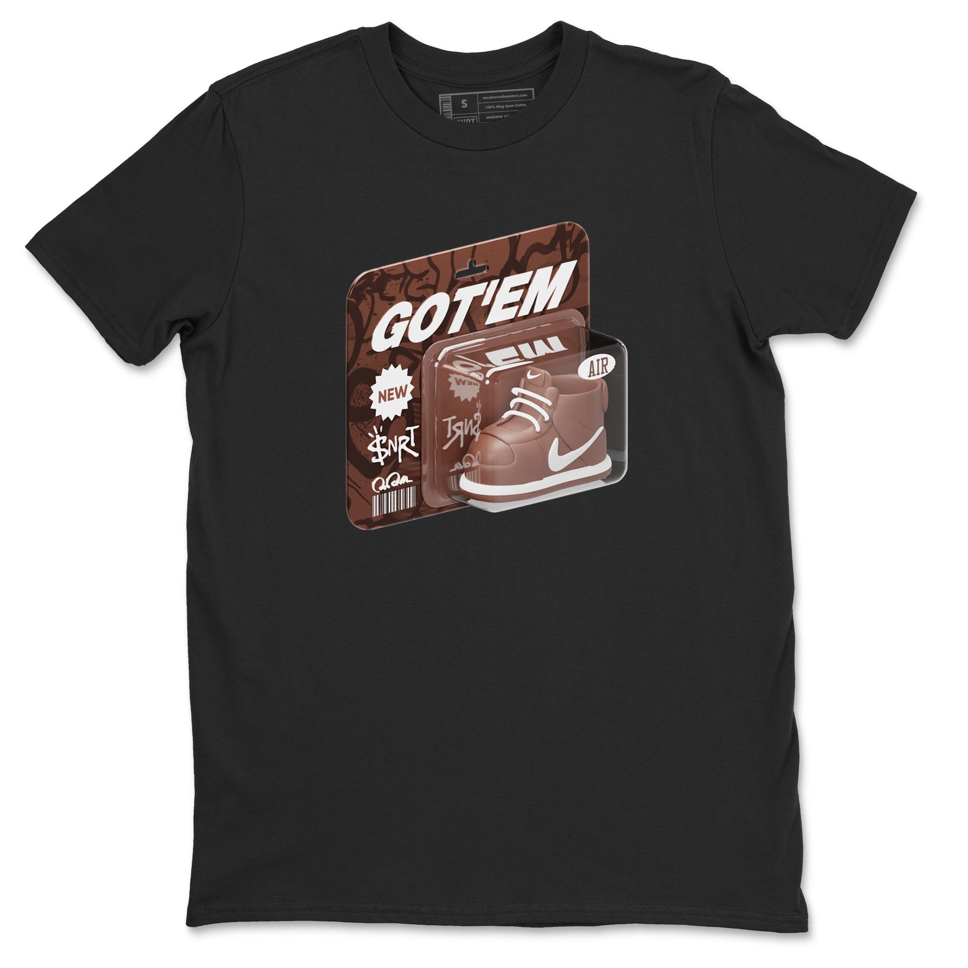 Air Force Low Chocolate shirt to match jordans Vintage Toy Packaging sneaker tees chocolate Nike Air Force Low Chocolate SNRT Sneaker Release Tees Unisex Black 2 T-Shirt