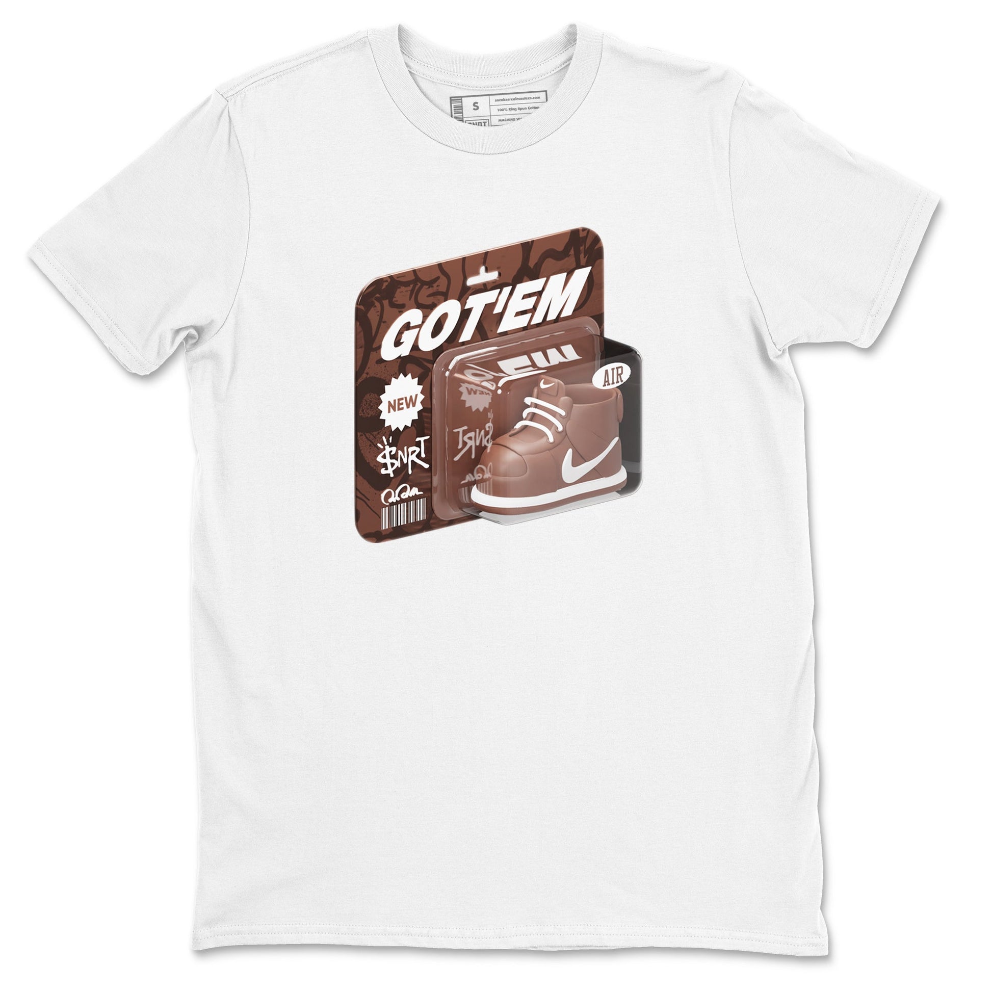 Air Force Low Chocolate shirt to match jordans Vintage Toy Packaging sneaker tees chocolate Nike Air Force Low Chocolate SNRT Sneaker Release Tees Unisex White 2 T-Shirt
