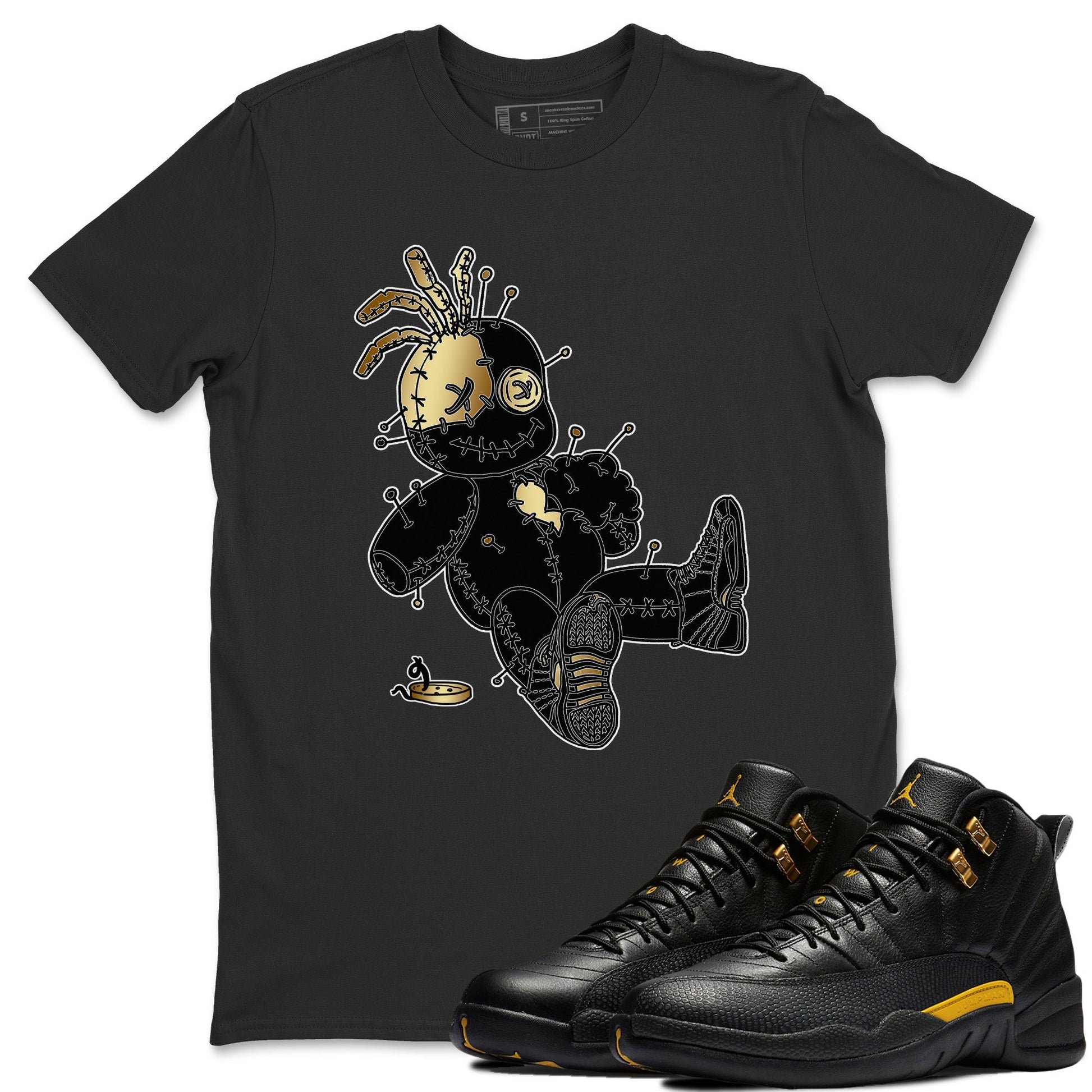 Jordan 12 Black Taxi unique Halloween sneaker tee Voodoo Doll Sneaker Tees Jordan 12 Black Taxi Sneaker Release Tees Unisex Shirts