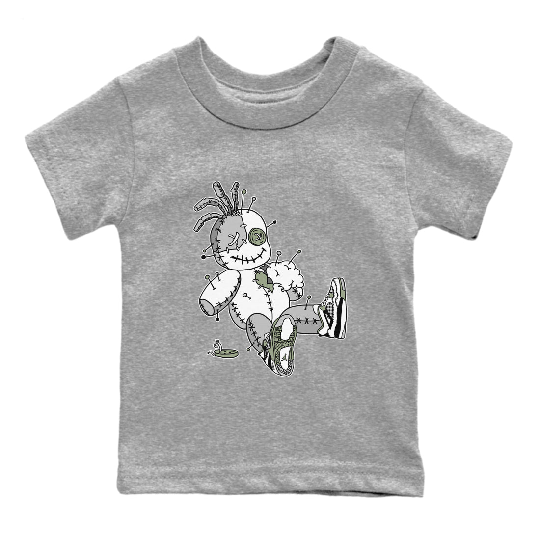 Jordan 4 Seafoam unique Halloween sneaker tee Voodoo Doll Sneaker Tees Jordan 4 Seafoam Sneaker Release Tees Kids Shirts