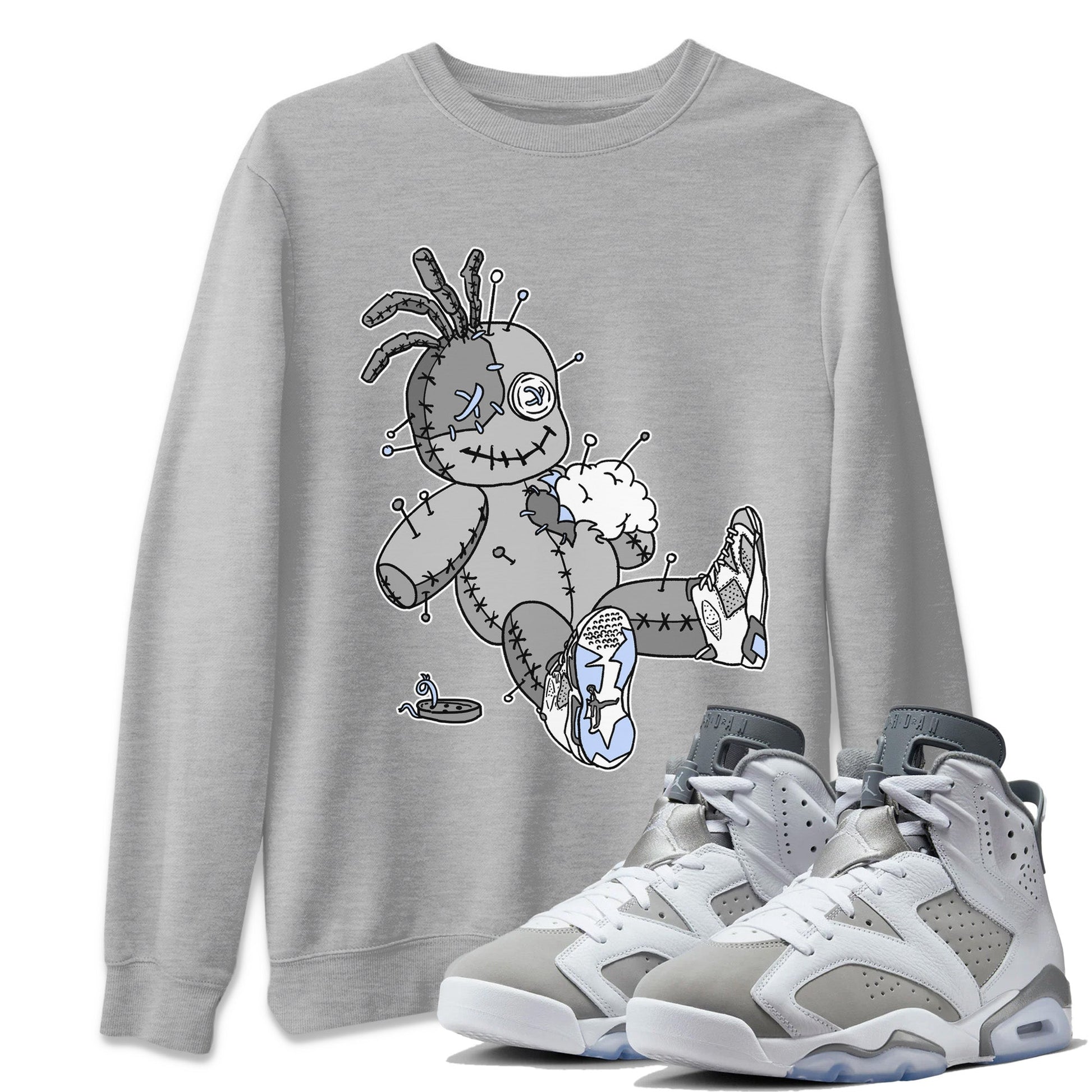 Jordan 6 Cool Grey unique Halloween sneaker tee Voodoo Doll Sneaker Tees Jordan 6 Cool Grey Sneaker Release Tees Unisex Shirts