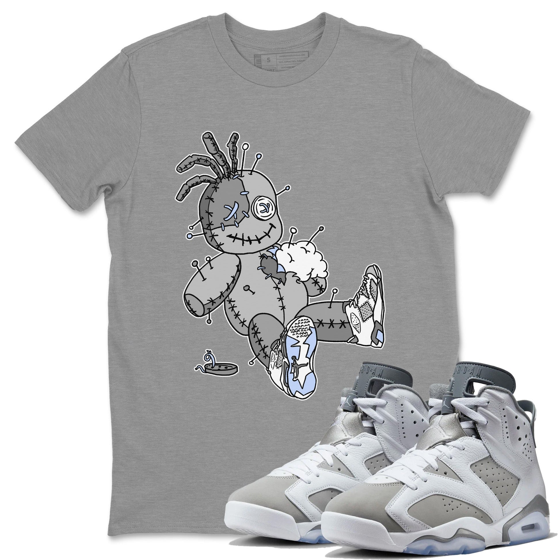 Jordan 6 Cool Grey unique Halloween sneaker tee Voodoo Doll Sneaker Tees Jordan 6 Cool Grey Sneaker Release Tees Unisex Shirts