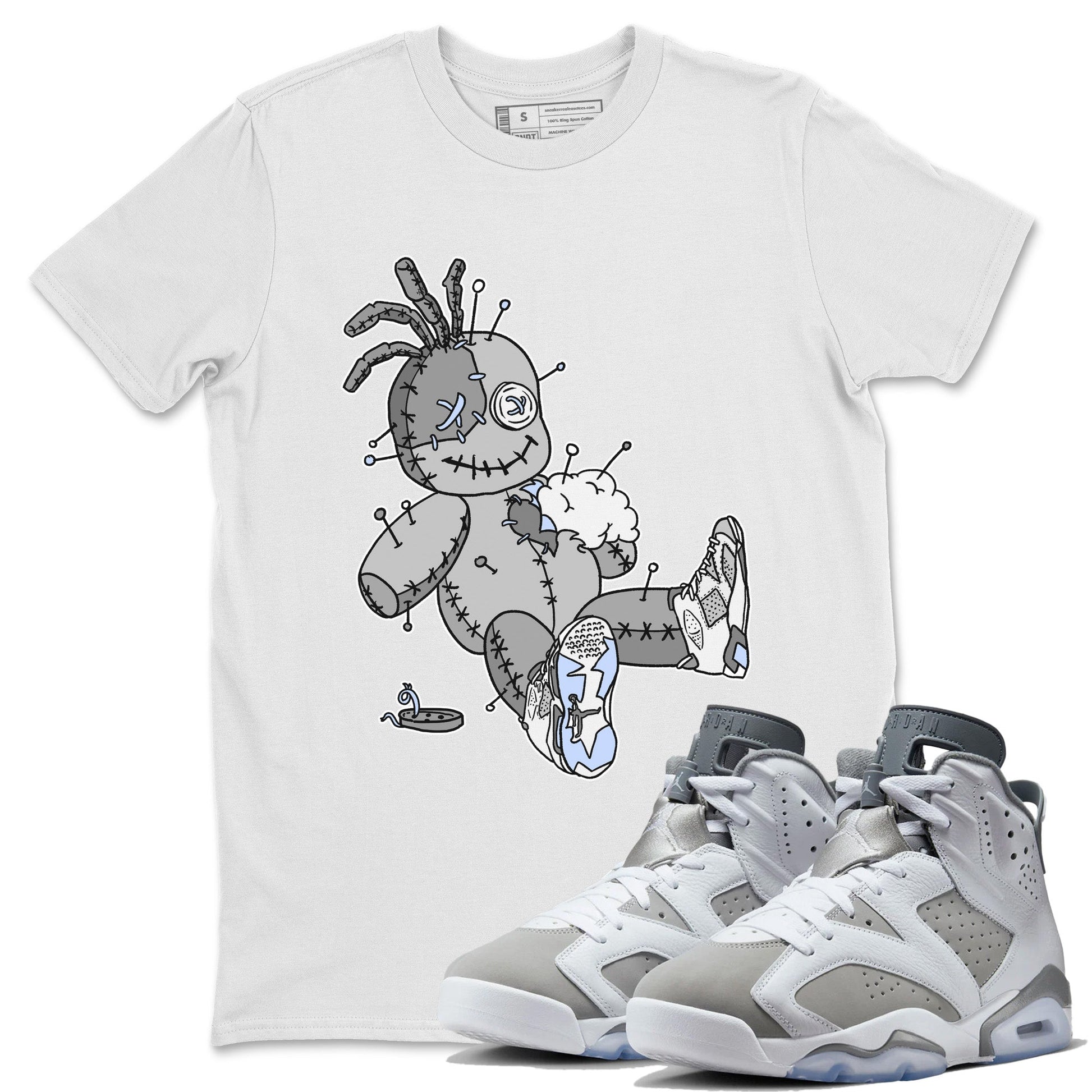 Jordan 6 Cool Grey unique Halloween sneaker tee Voodoo Doll Sneaker Tees Jordan 6 Cool Grey Sneaker Release Tees Unisex Shirts