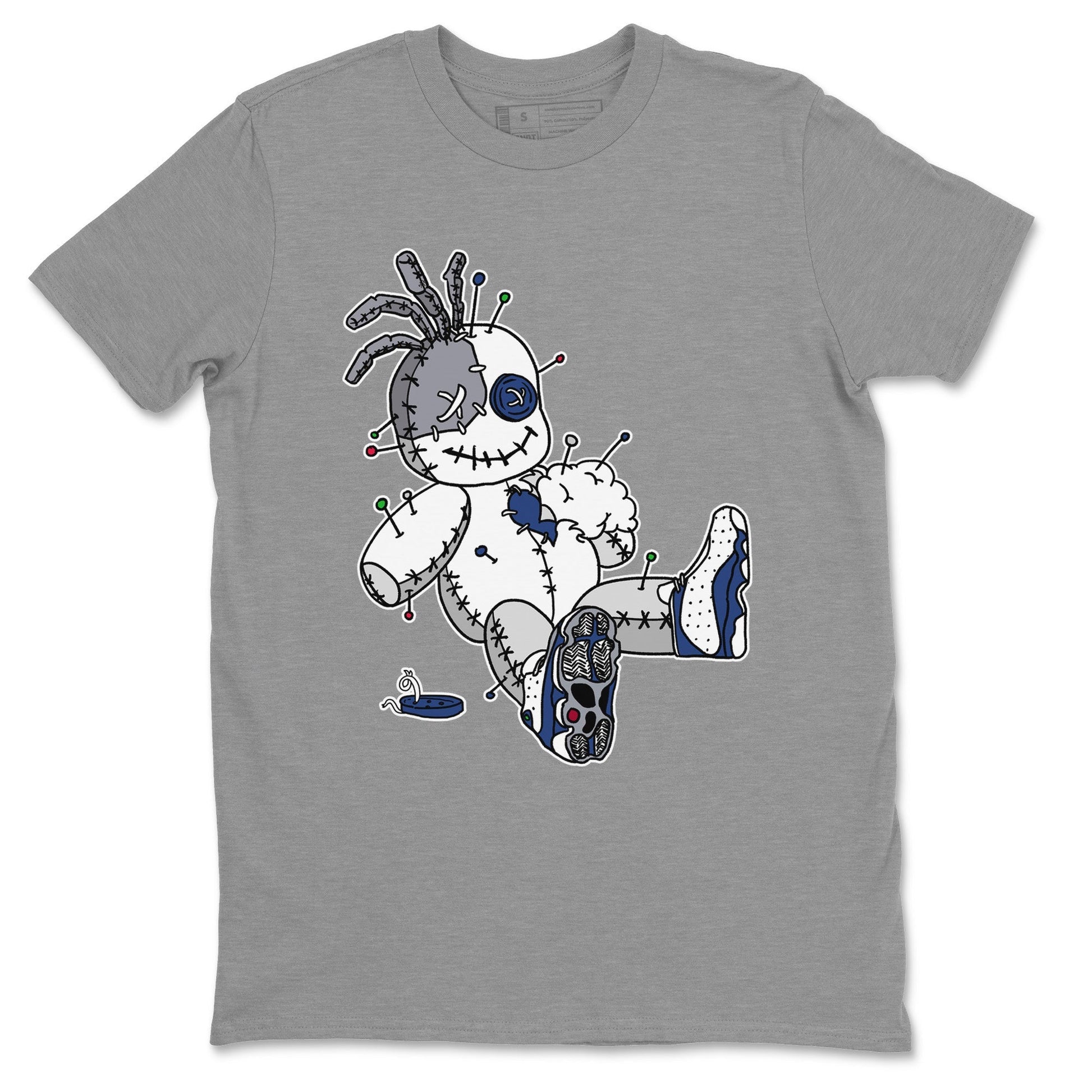 Jordan 13 French Blue unique Halloween sneaker tee Voodoo Doll Sneaker Tees Jordan 13 French Blue Sneaker Release Tees Unisex Shirts