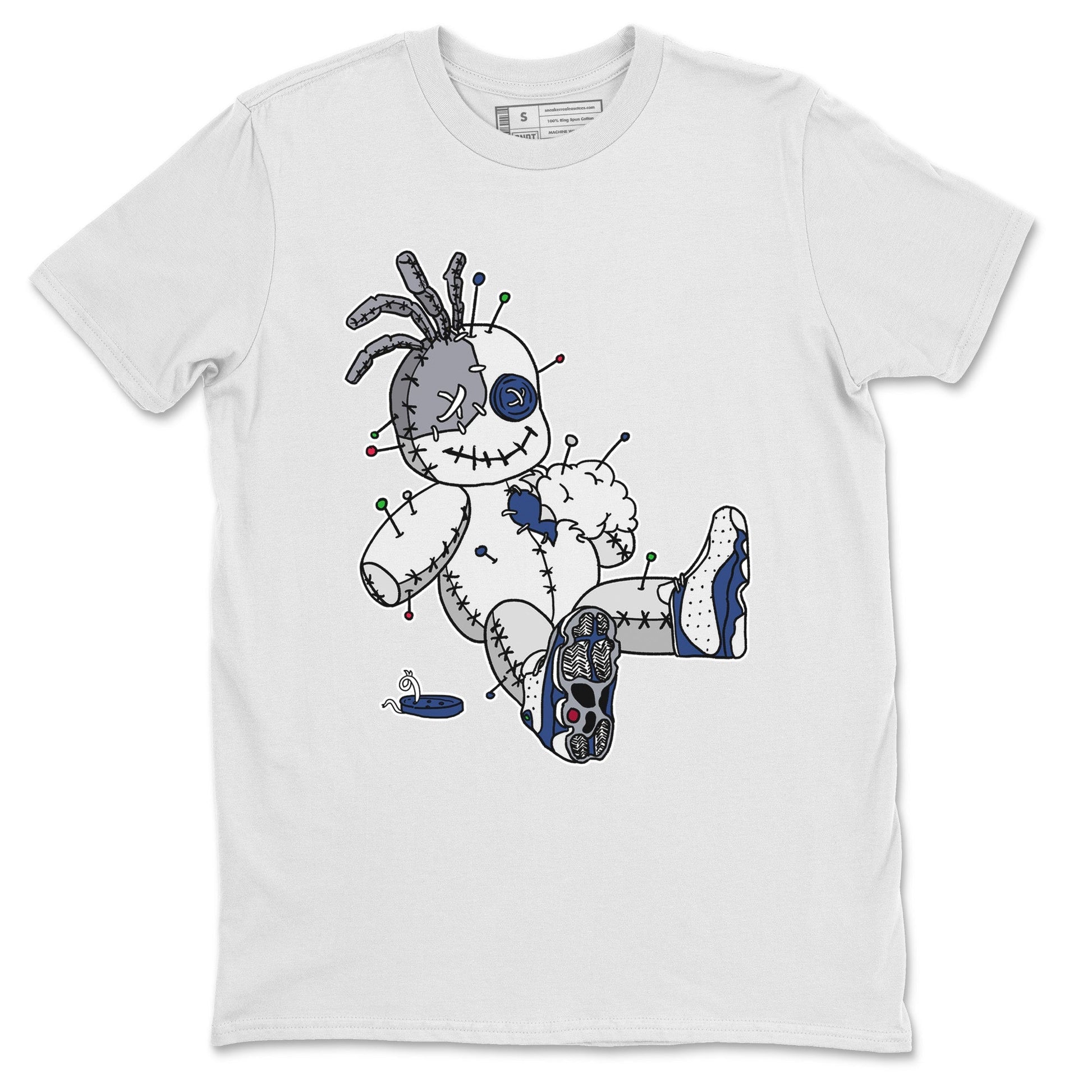 Jordan 13 French Blue unique Halloween sneaker tee Voodoo Doll Sneaker Tees Jordan 13 French Blue Sneaker Release Tees Unisex Shirts