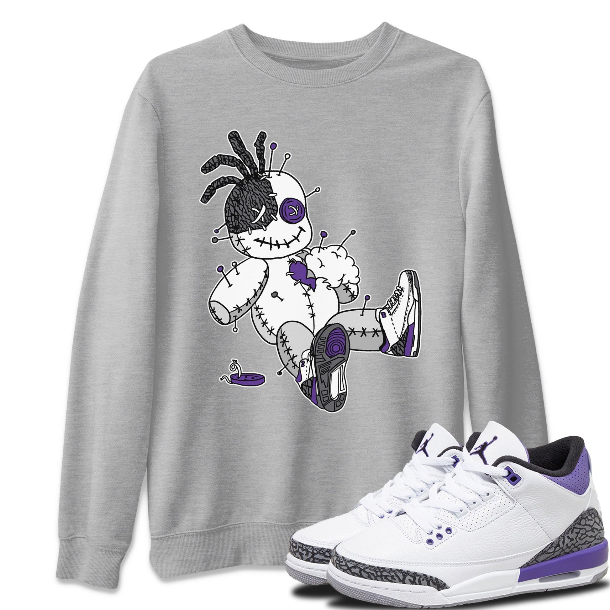 Jordan 3 Dark Iris unique Halloween sneaker tee Voodoo Doll Sneaker Tees Jordan 3 Dark Iris Sneaker Release Tees Unisex Shirts