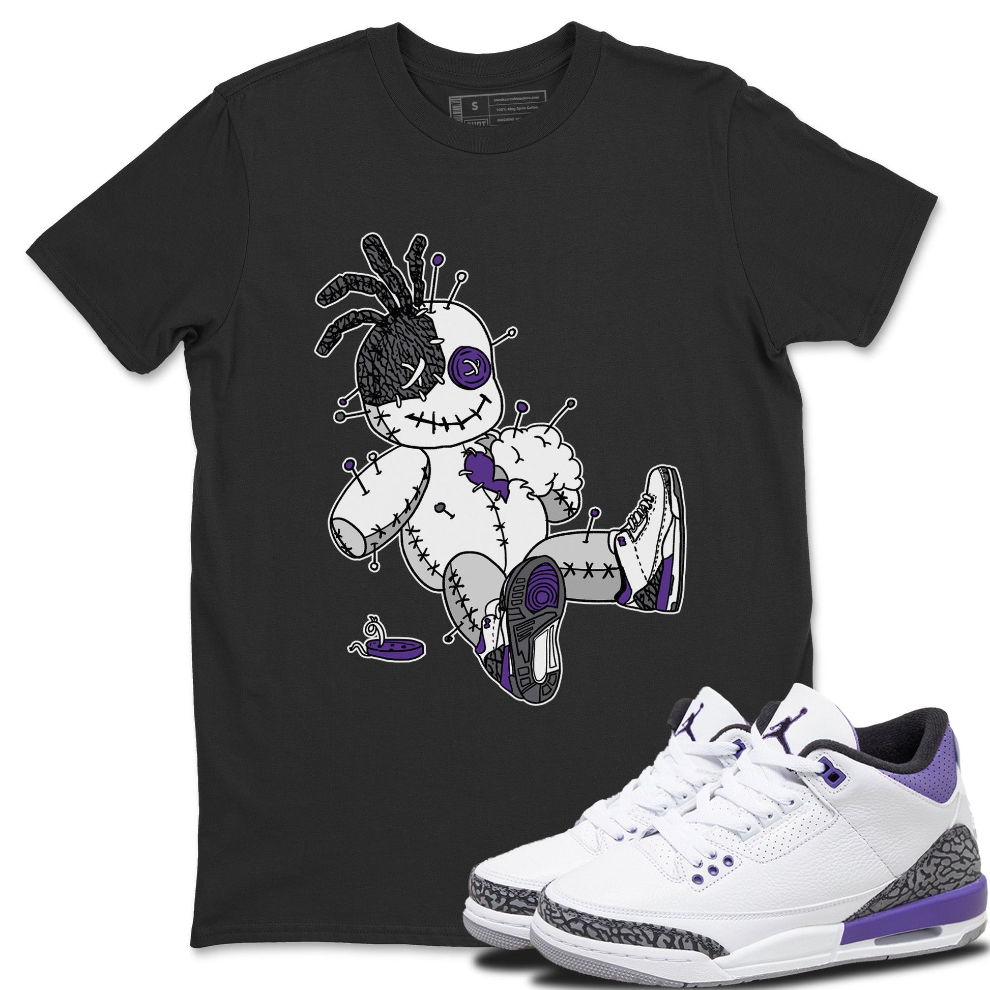 Jordan 3 Dark Iris unique Halloween sneaker tee Voodoo Doll Sneaker Tees Jordan 3 Dark Iris Sneaker Release Tees Unisex Shirts