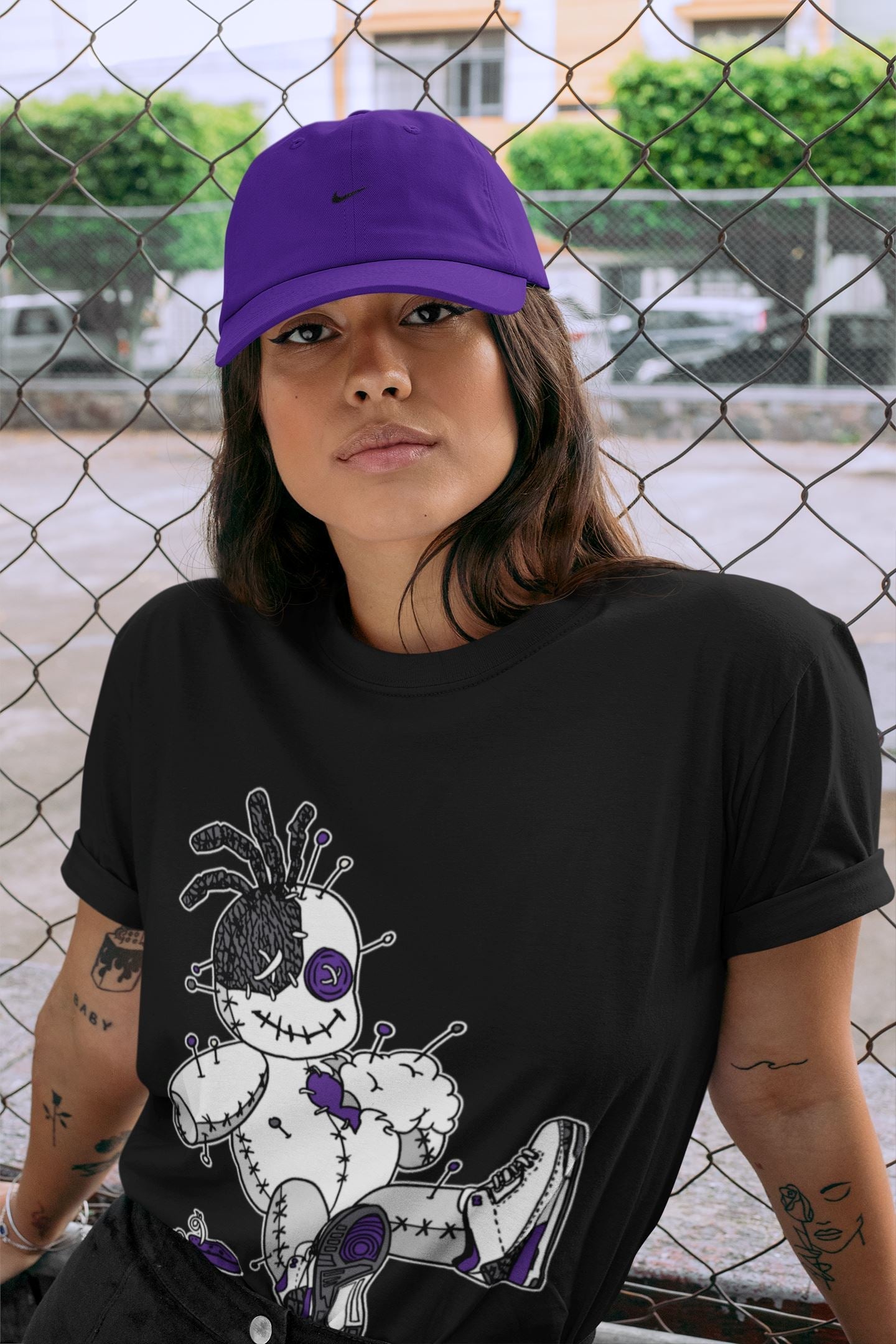 Jordan 3 Dark Iris unique Halloween sneaker tee Voodoo Doll Sneaker Tees Jordan 3 Dark Iris Sneaker Release Tees Unisex Shirts