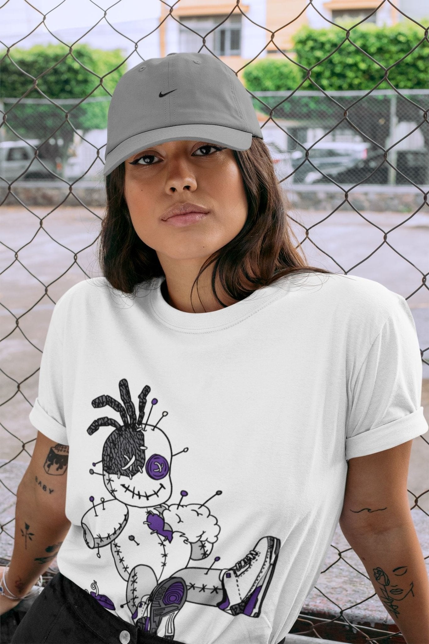 Jordan 3 Dark Iris unique Halloween sneaker tee Voodoo Doll Sneaker Tees Jordan 3 Dark Iris Sneaker Release Tees Unisex Shirts