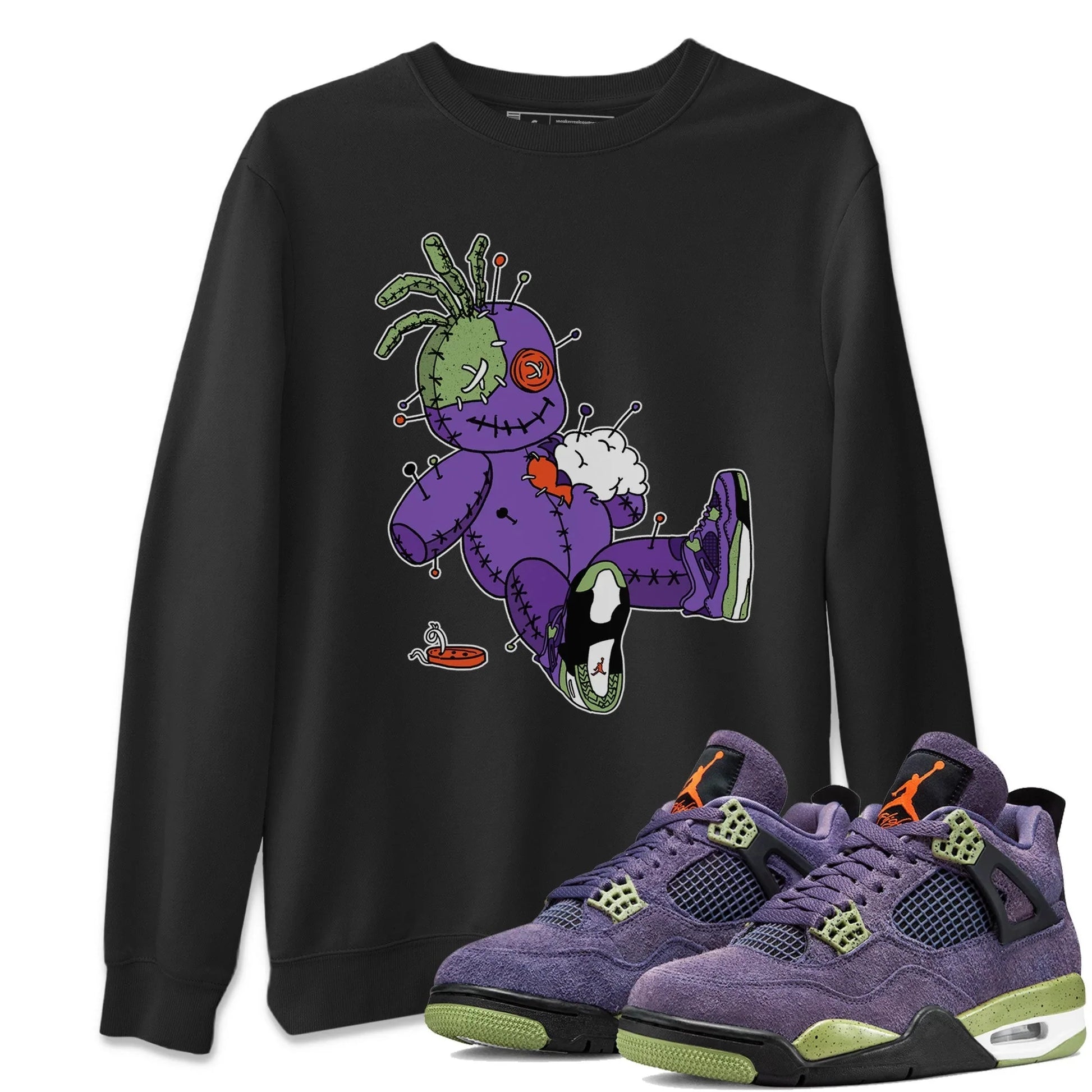 Jordan 4 Canyon Purple unique Halloween sneaker tee Voodoo Doll Sneaker Tees Jordan 4 Canyon Purple Sneaker Release Tees Unisex Shirts